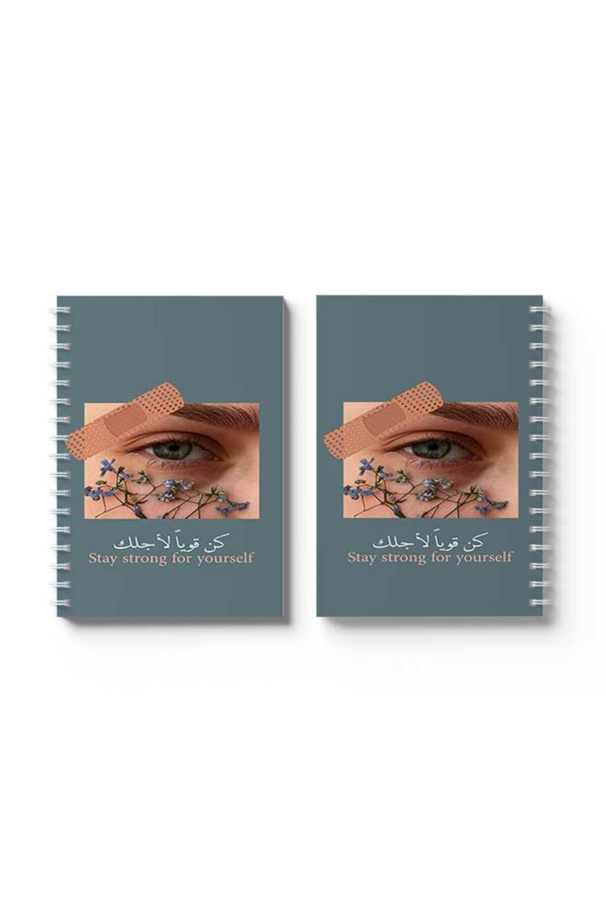 LOWHA-Spiral Notebook with Front and Back Hard Covers Featuring Be Strong for Yourself Design 4