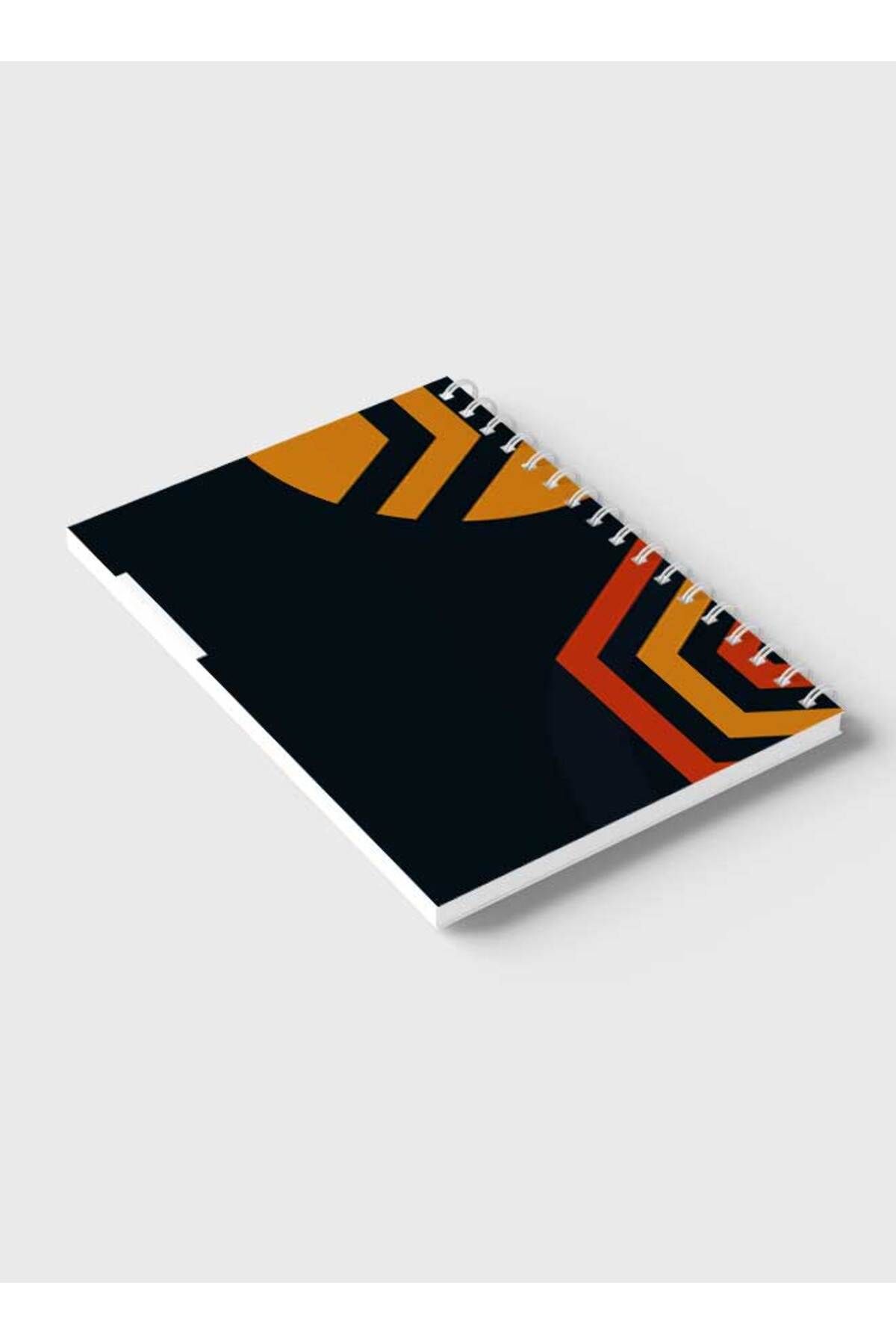 LOWHA-Spiral Notebook with Front and Back Hard Covers Featuring Modern Colored Shapes Design 6