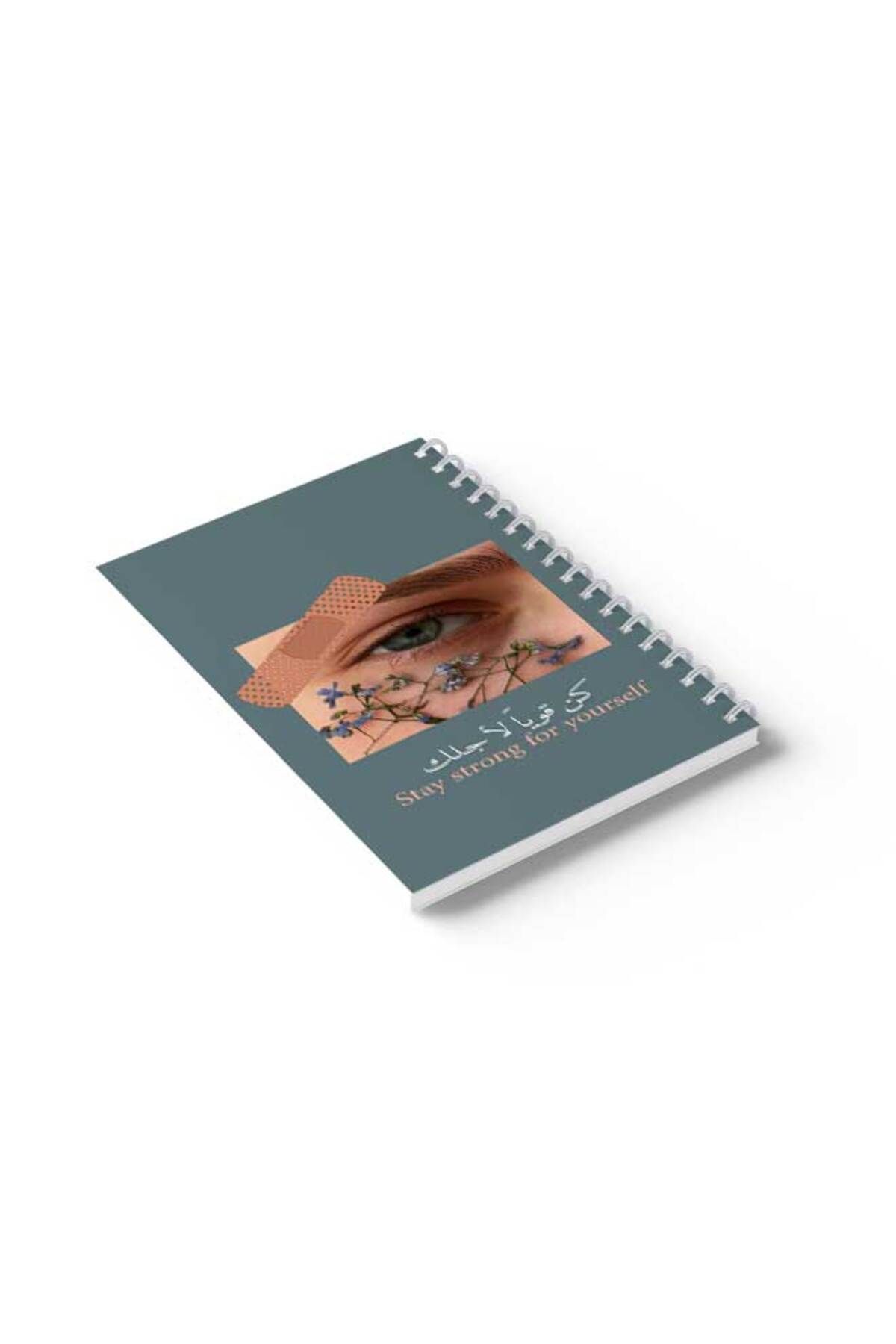 LOWHA-Spiral Notebook with Front and Back Hard Covers Featuring Be Strong for Yourself Design 6