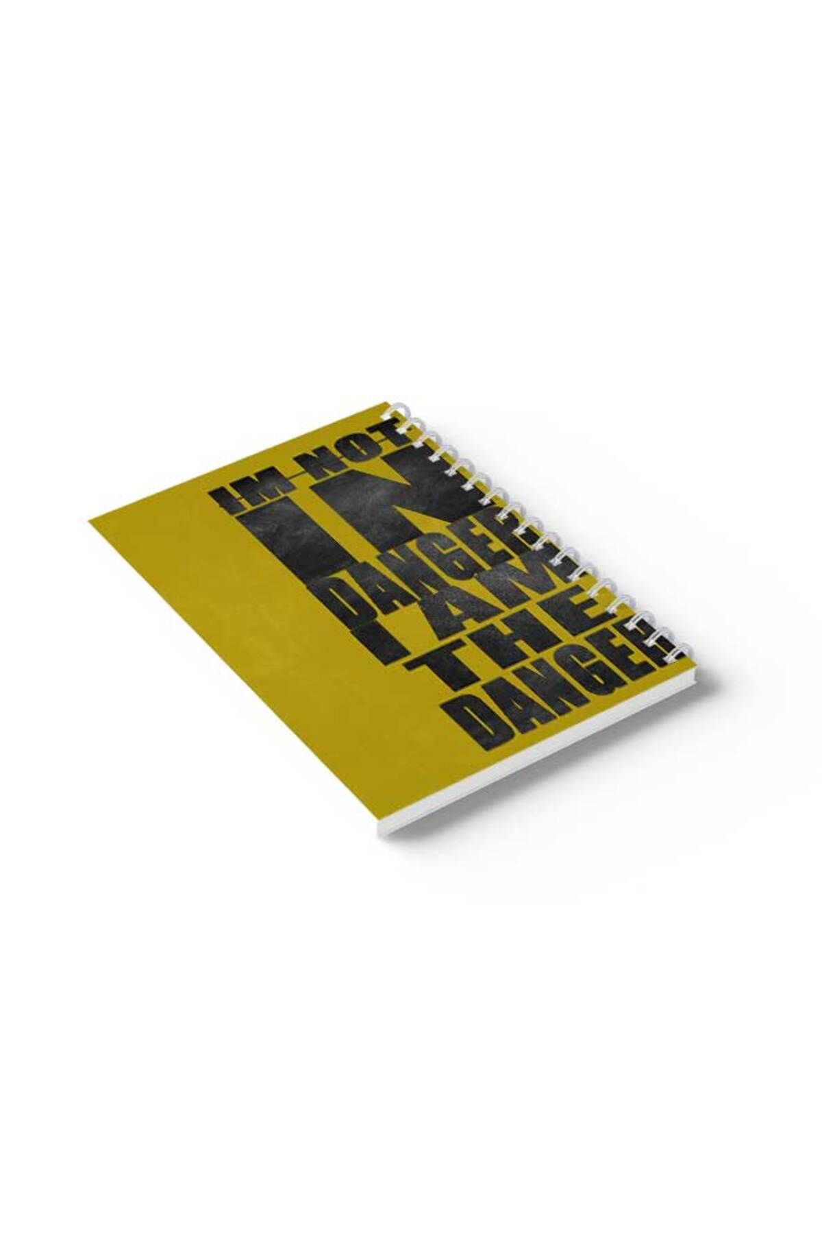 LOWHA-Spiral Notebook with Front and Back Hard Covers Featuring I'm Not in Danger Design 6