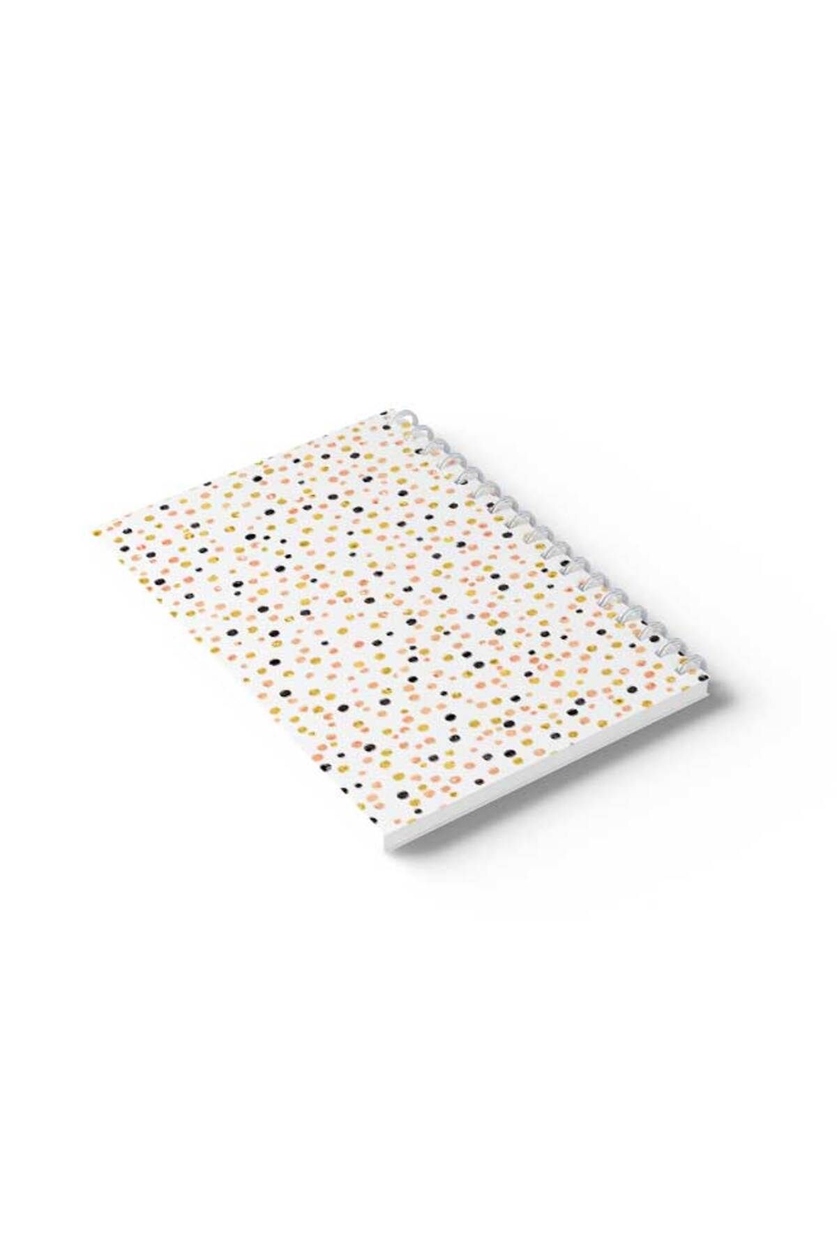 LOWHA-Spiral Notebook with Front and Back Hard Covers Featuring Colourful Dots Design 6