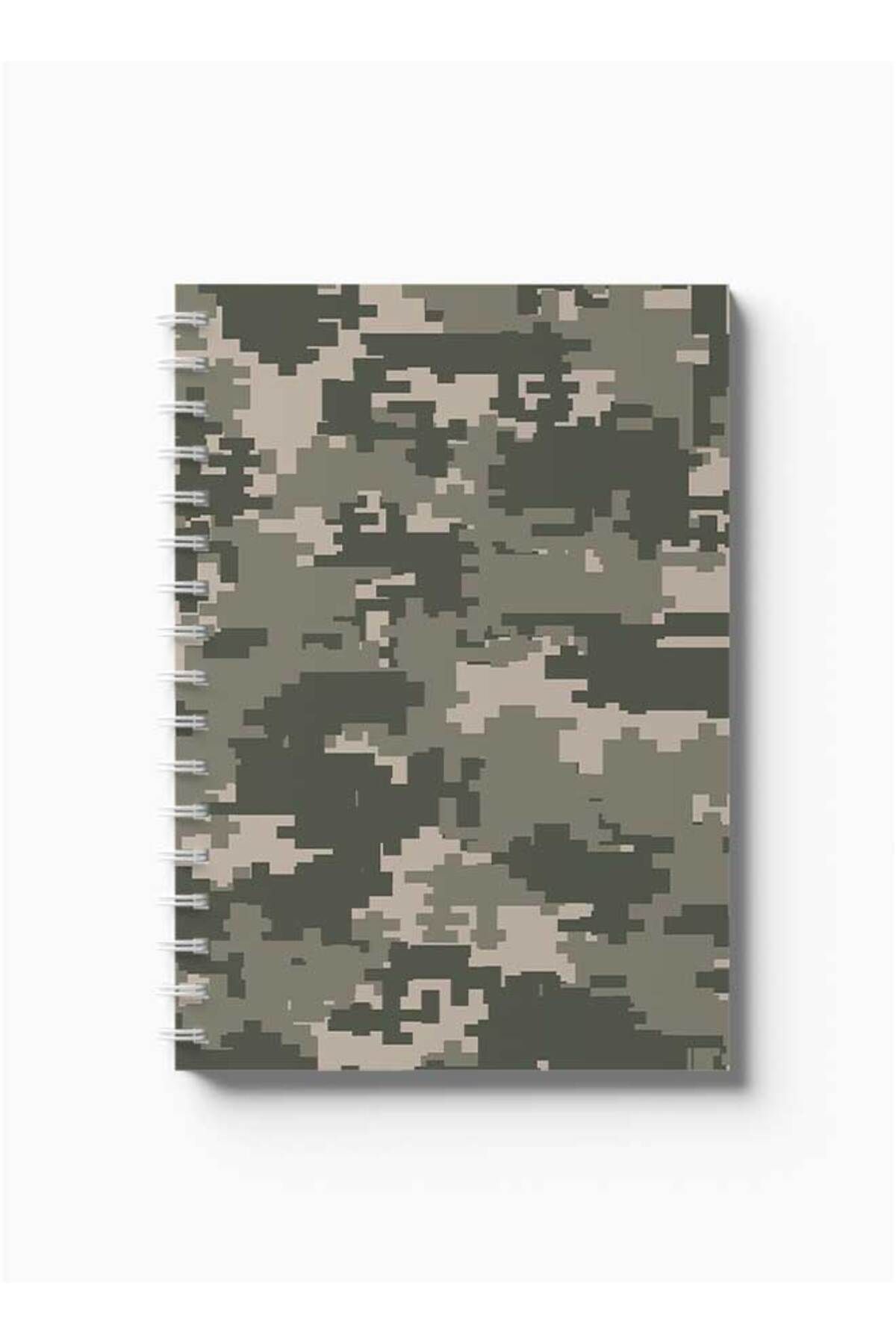 LOWHA-Spiral Notebook with Front and Back Hard Covers Featuring Pixels Design 5