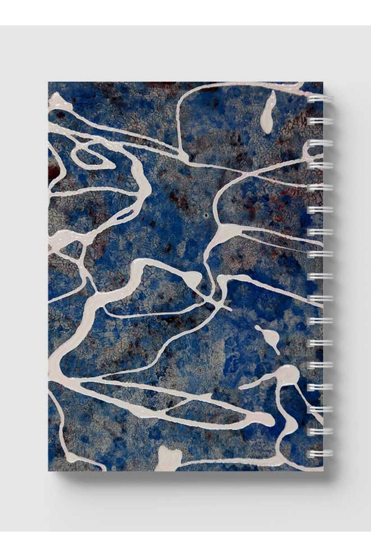 LOWHA-Spiral Notebook with Front and Back Hard Covers Featuring Granite Style Design 5