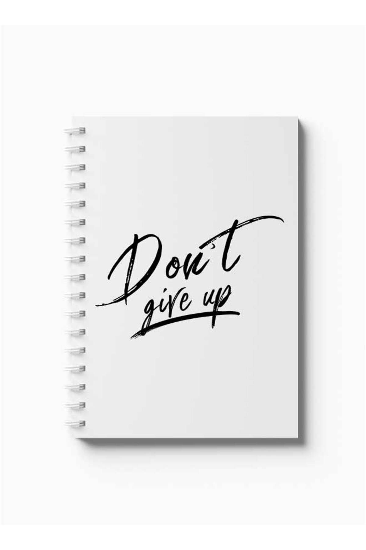 LOWHA-Spiral Notebook with Front and Back Hard Covers Featuring Don't Give Up Design 5