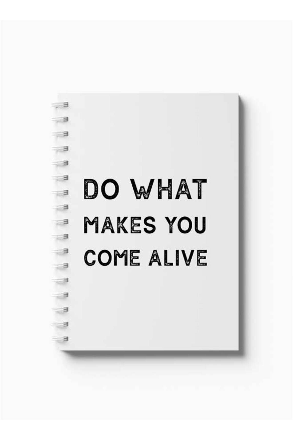 LOWHA-Spiral Notebook with Front and Back Hard Covers Featuring Do What Makes Youy Come Alive Design 5