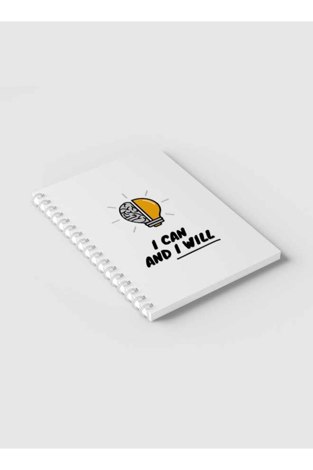 LOWHA-Spiral Notebook with Front and Back Hard Covers Featuring I Can And I Will Design 6