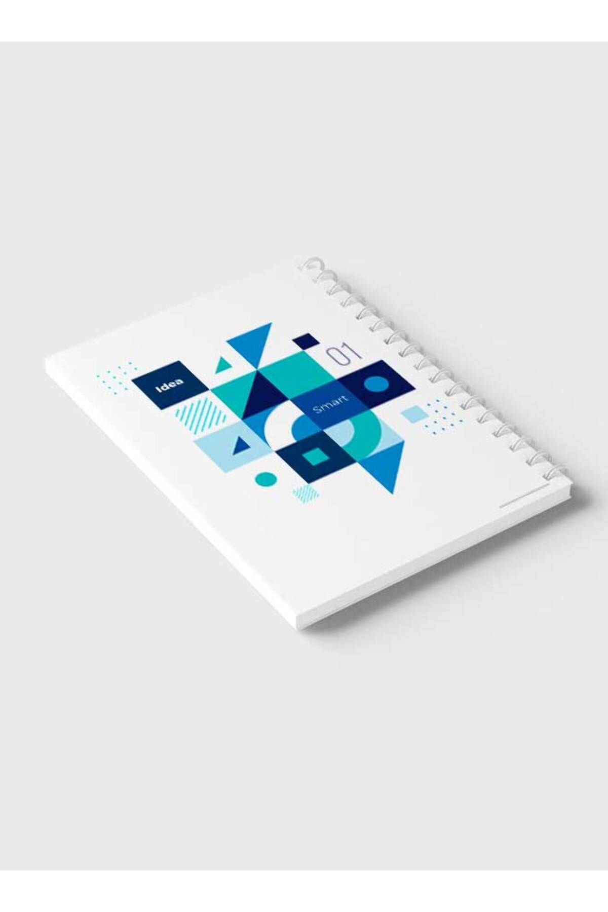 LOWHA-Spiral Notebook with Front and Back Hard Covers Featuring Abstract Smart Idea Design 6