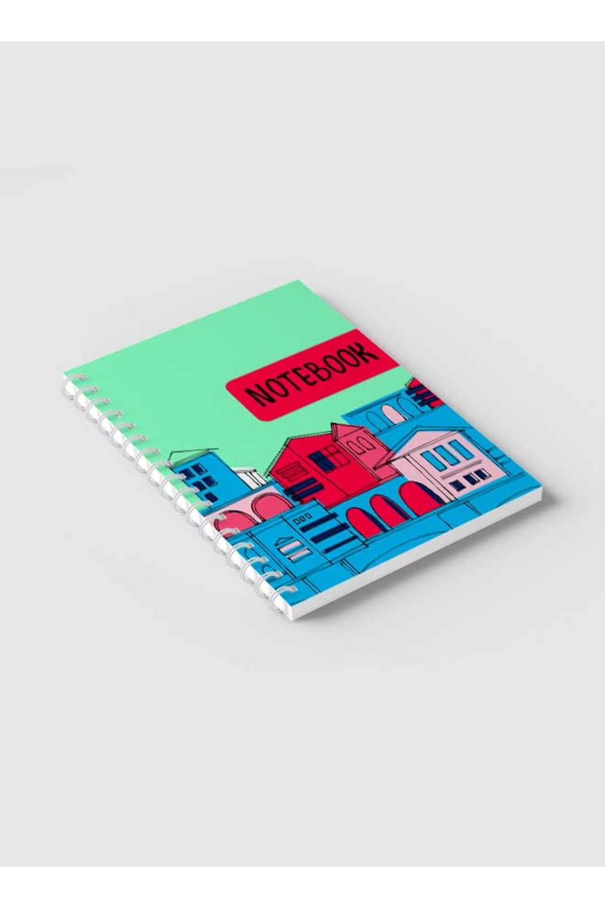LOWHA-Spiral Notebook with Front and Back Hard Covers Featuring Notebook Seamless Design 2