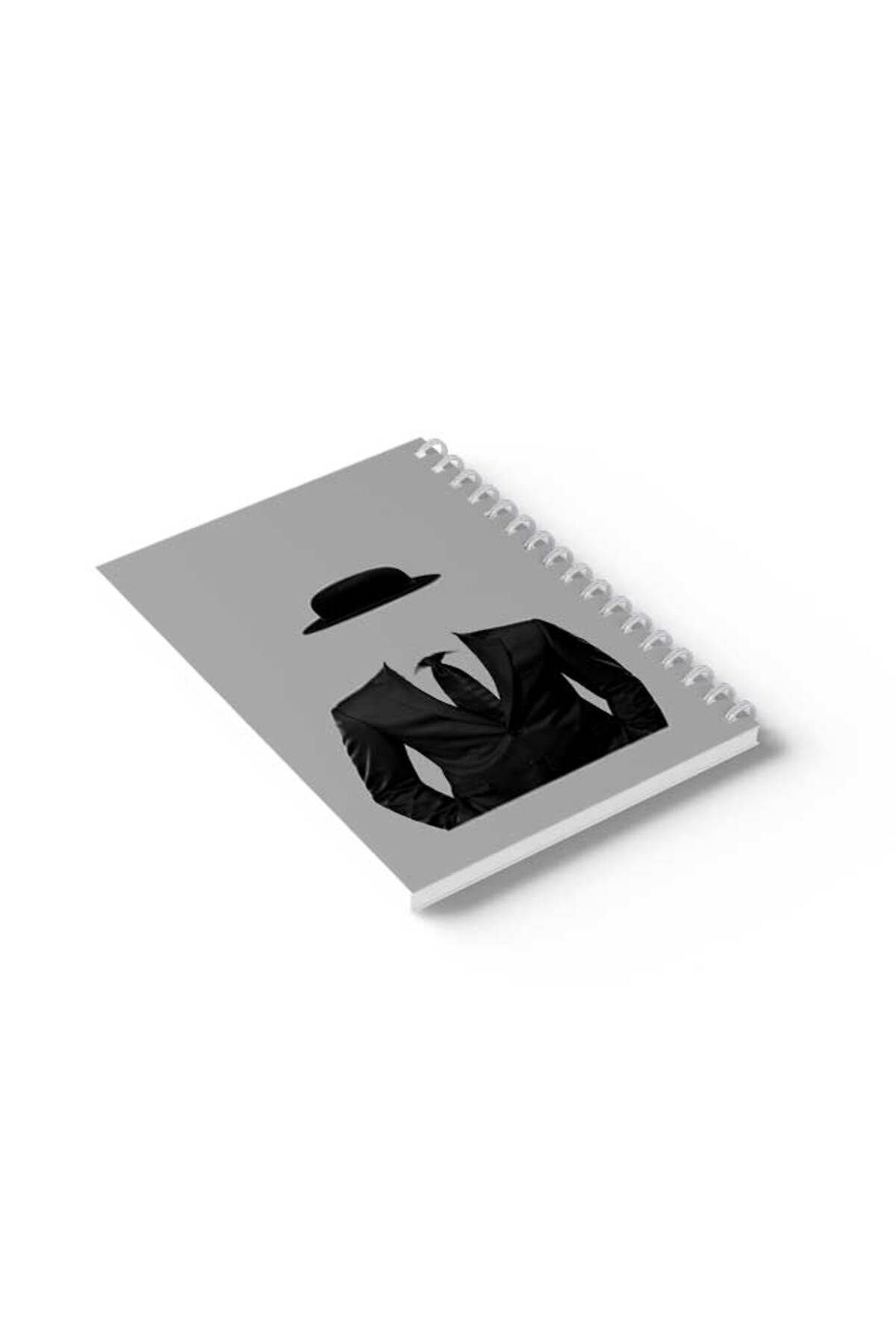 LOWHA-Spiral Notebook with Front and Back Hard Covers Featuring Invisible Man Design 6