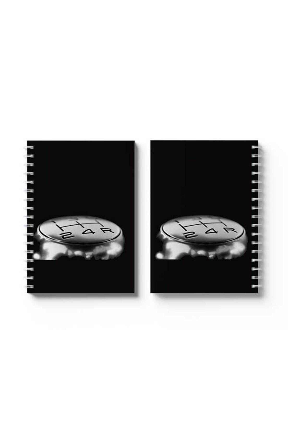 LOWHA-Spiral Notebook with Front and Back Hard Covers Featuring 24 R Design 4