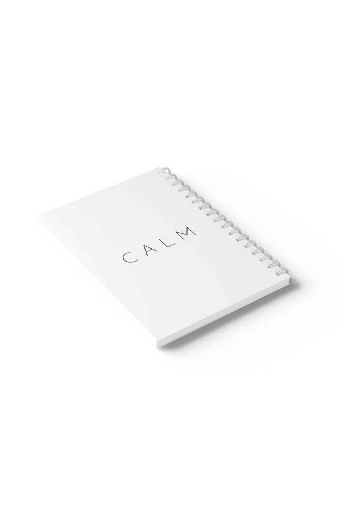 LOWHA-Spiral Notebook with Front and Back Hard Covers Featuring Calm Design 6