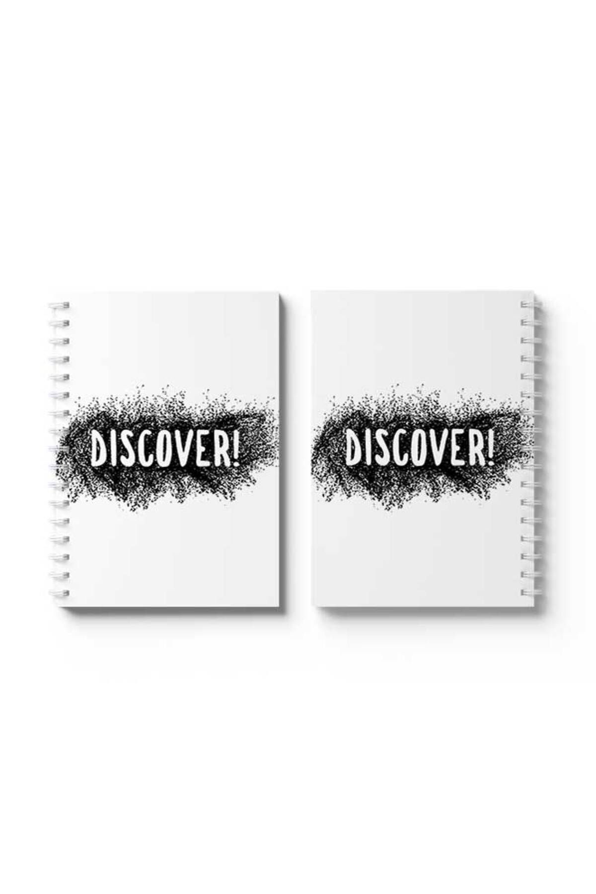 LOWHA-Spiral Notebook with Front and Back Hard Covers Featuring Discover Design 4