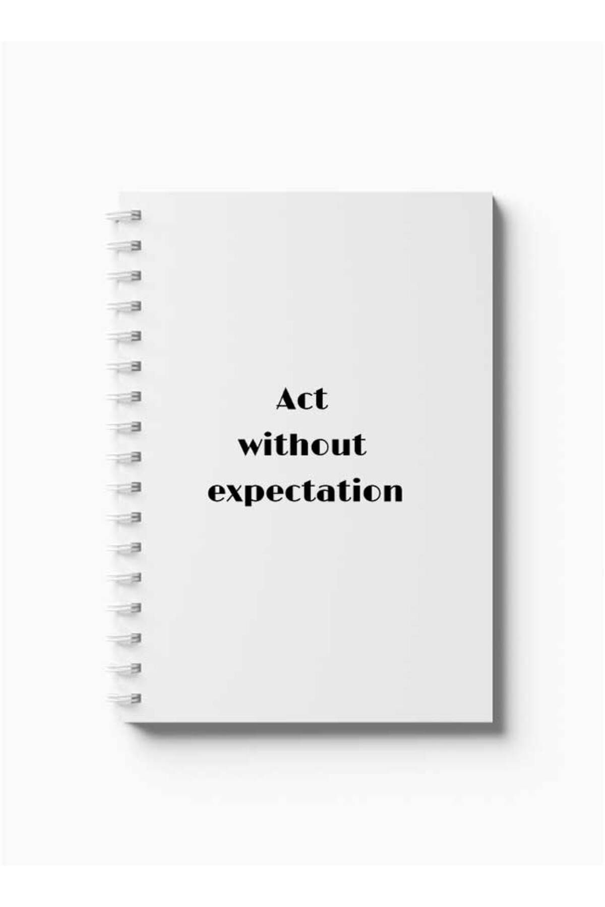 LOWHA-Spiral Notebook with Front and Back Hard Covers Featuring Act Without Expectation Design 5