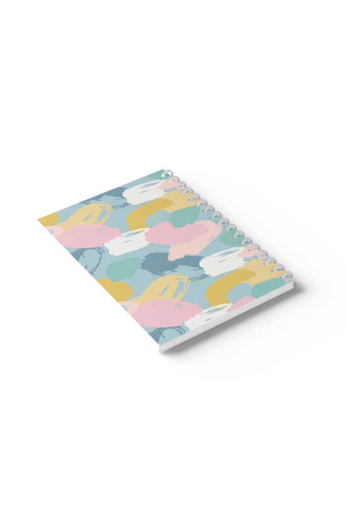 LOWHA-Spiral Notebook with Front and Back Hard Covers Featuring Colourful Spots Design 6