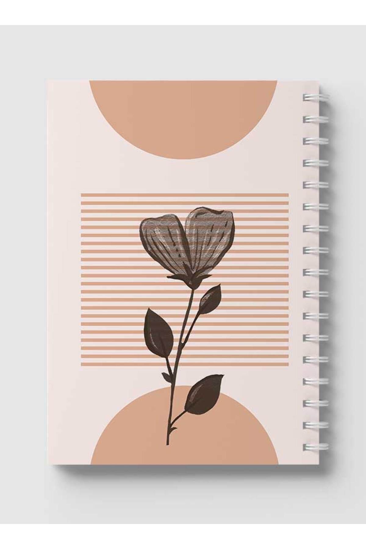 LOWHA-Spiral Notebook with Front and Back Hard Covers Featuring Boho Design 5
