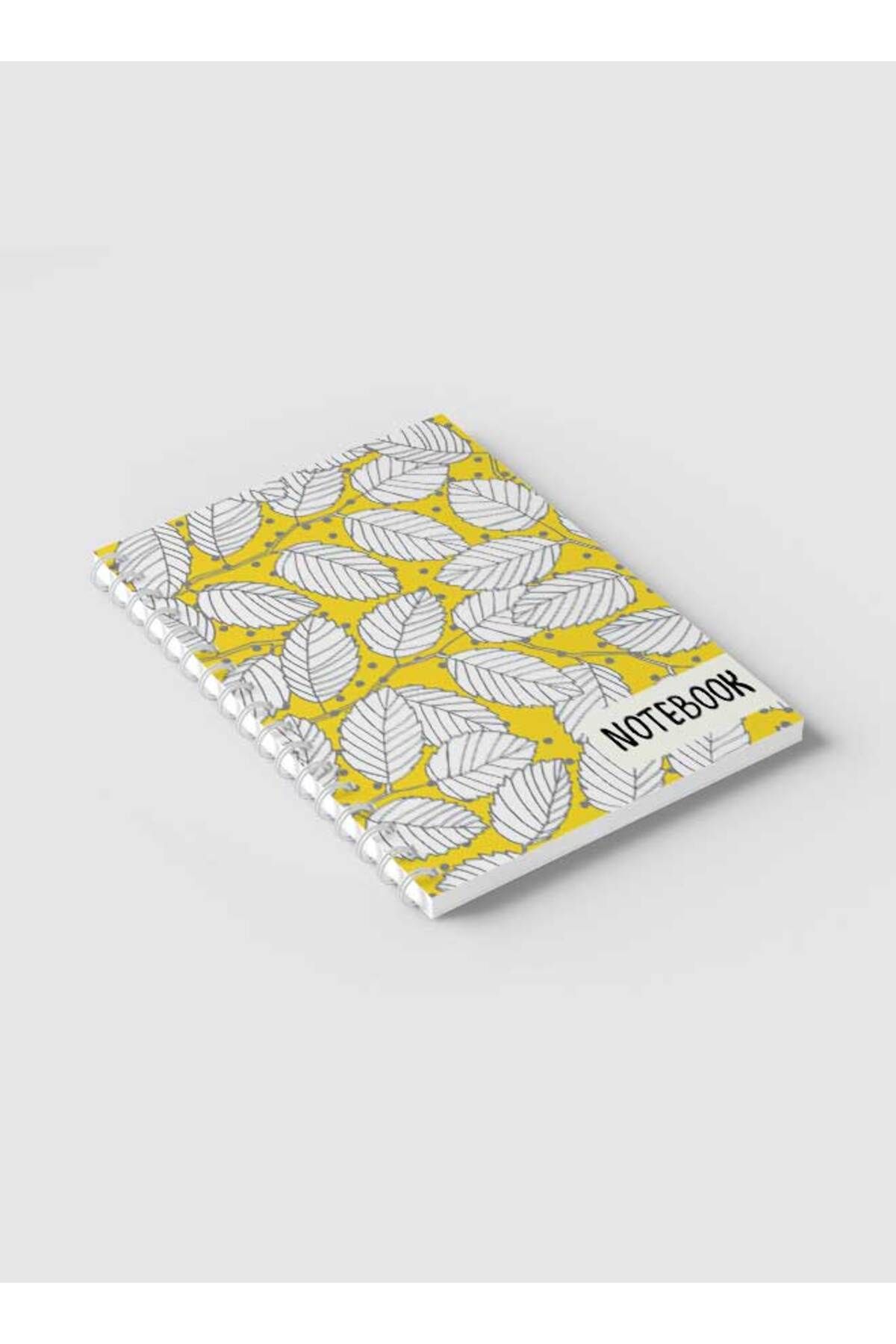 LOWHA-Spiral Notebook with Front and Back Hard Covers Featuring Elm Branches & Leaves Design 2