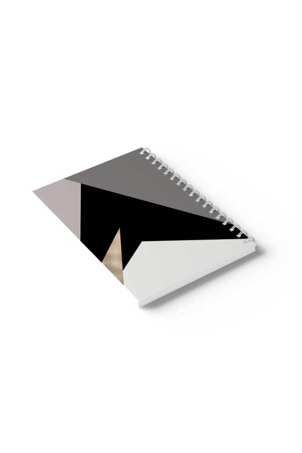 LOWHA-Spiral Notebook with Front and Back Hard Covers Featuring Shapes Design 6
