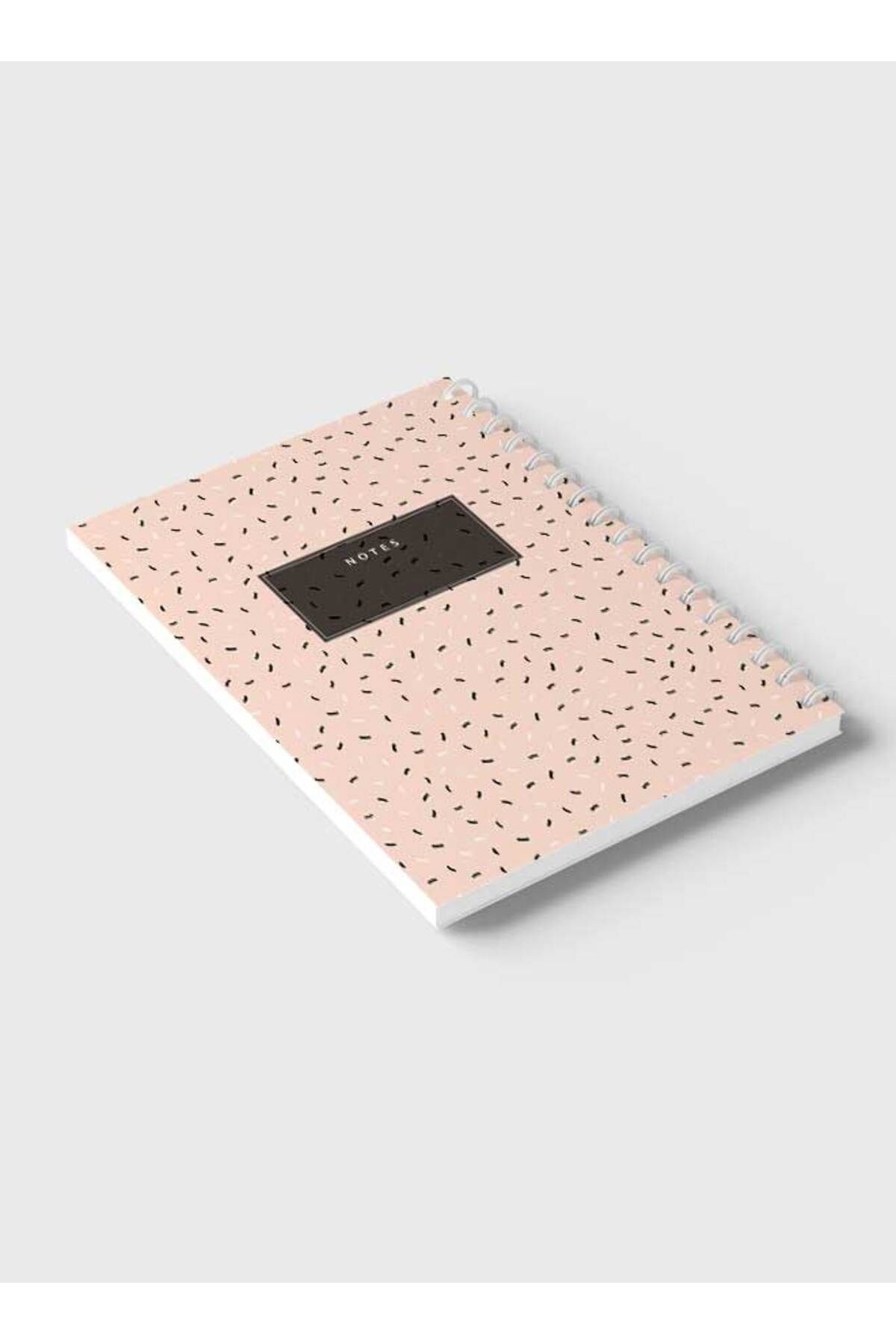 LOWHA-Spiral Notebook with Front and Back Hard Covers Featuring Abstract Confettis Design 6