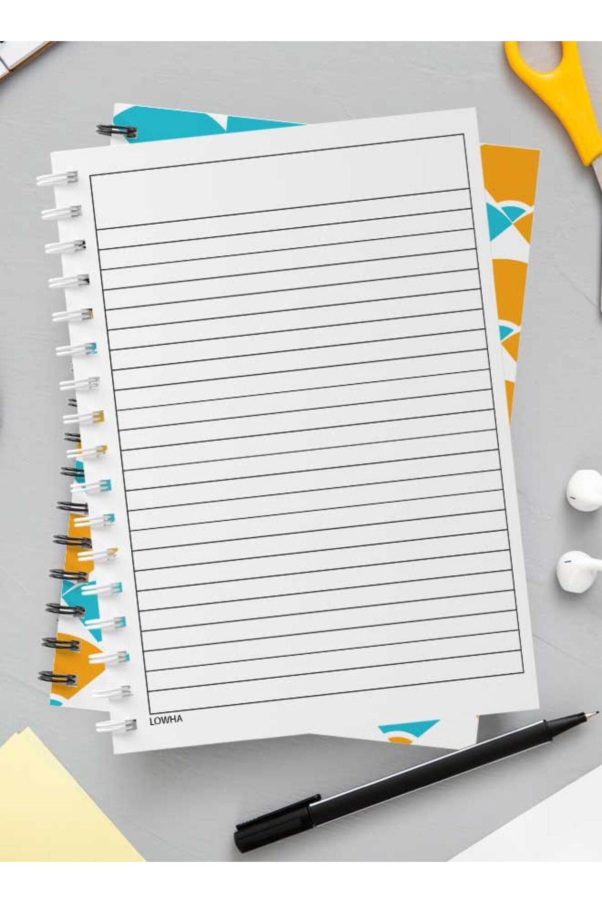 LOWHA-Spiral Notebook with Front and Back Hard Covers Featuring Seamless Design 3