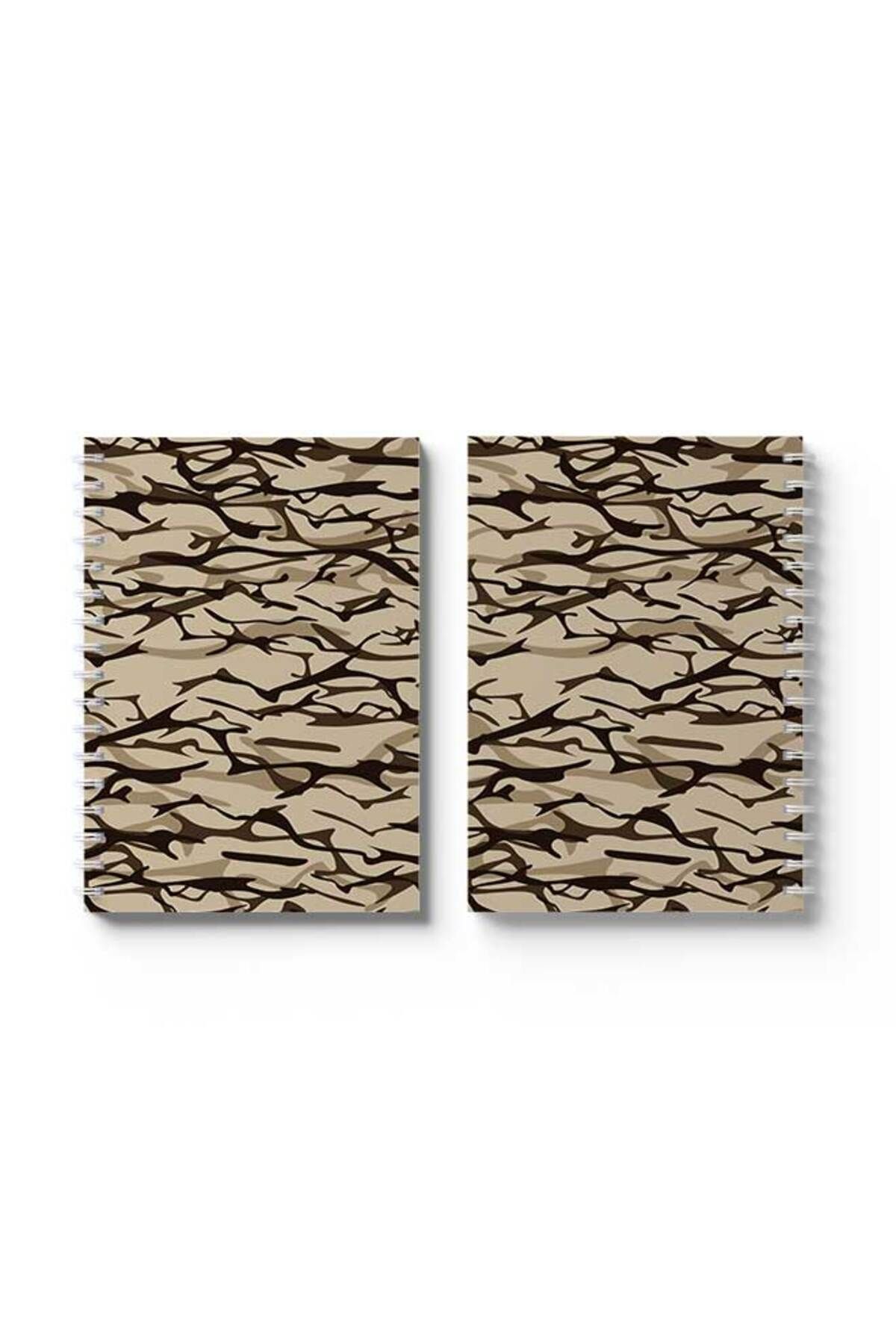 LOWHA-Spiral Notebook with Front and Back Hard Covers Featuring Shapes Design 4