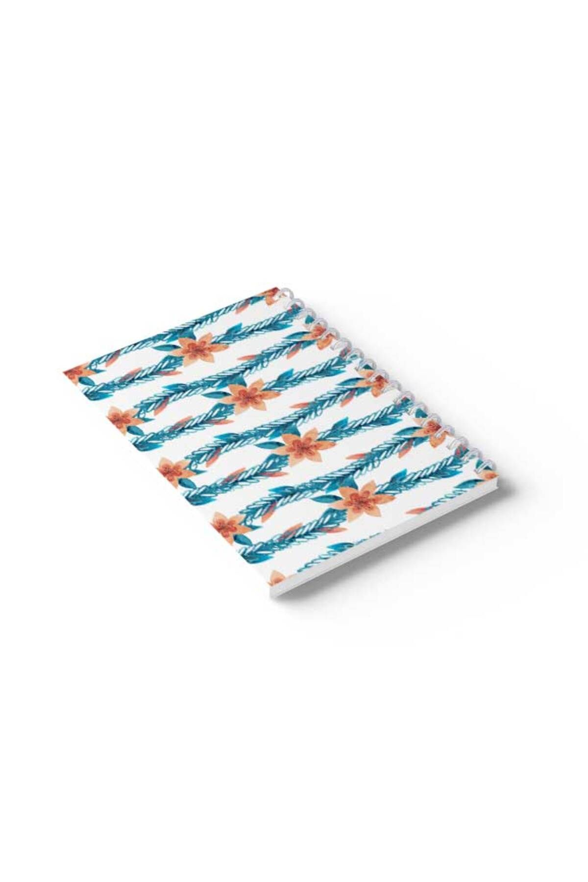 LOWHA-Spiral Notebook with Front and Back Hard Covers Featuring Floral Pattern Design 6
