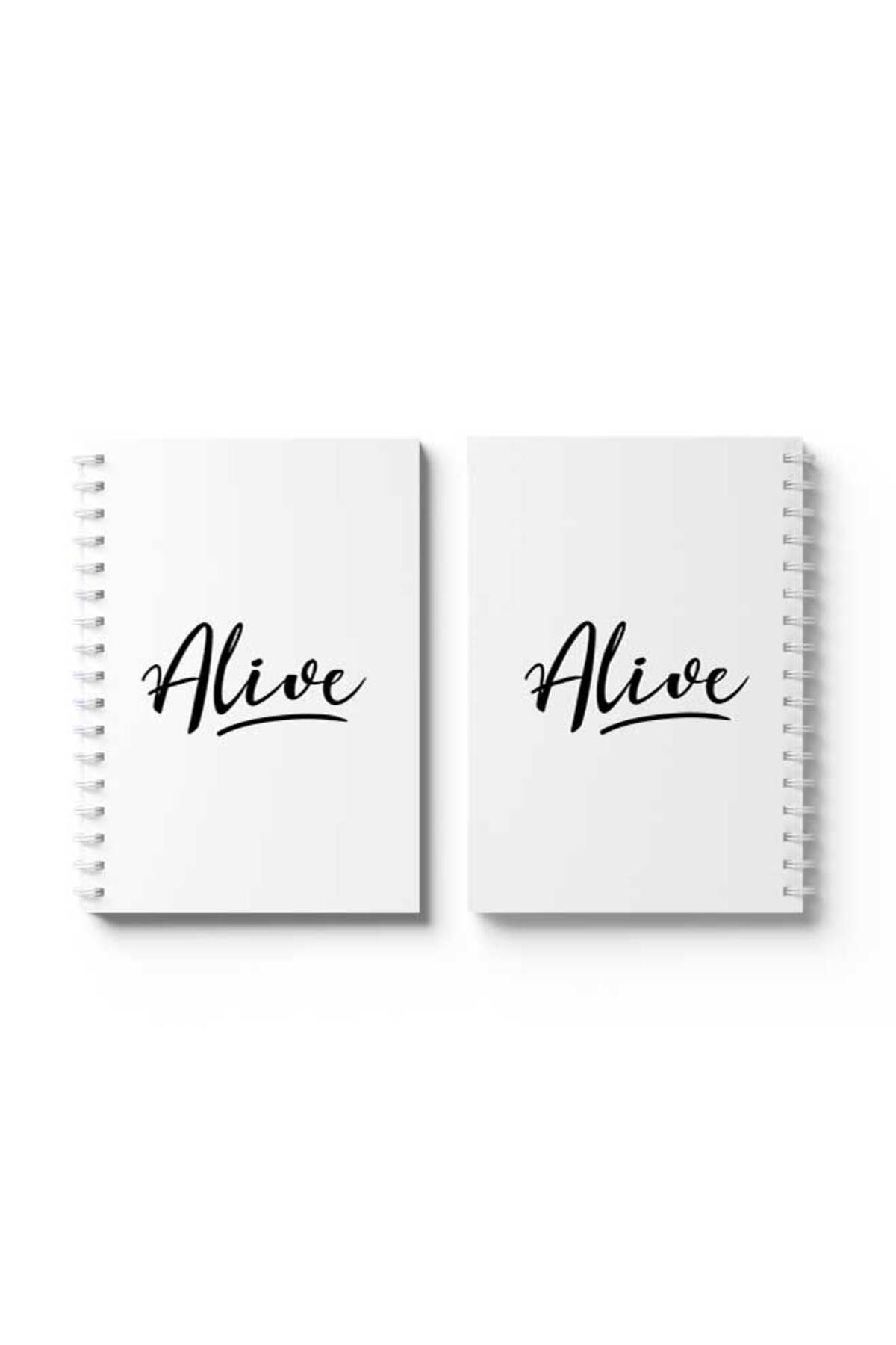 LOWHA-Spiral Notebook with Front and Back Hard Covers Featuring Alive Design 4
