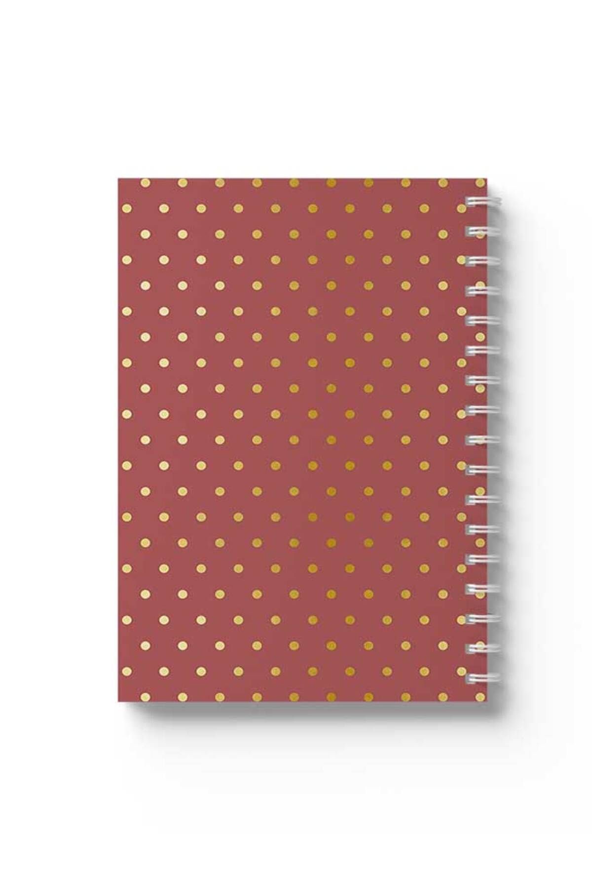 LOWHA-Spiral Notebook with Front and Back Hard Covers Featuring Dots Design 1