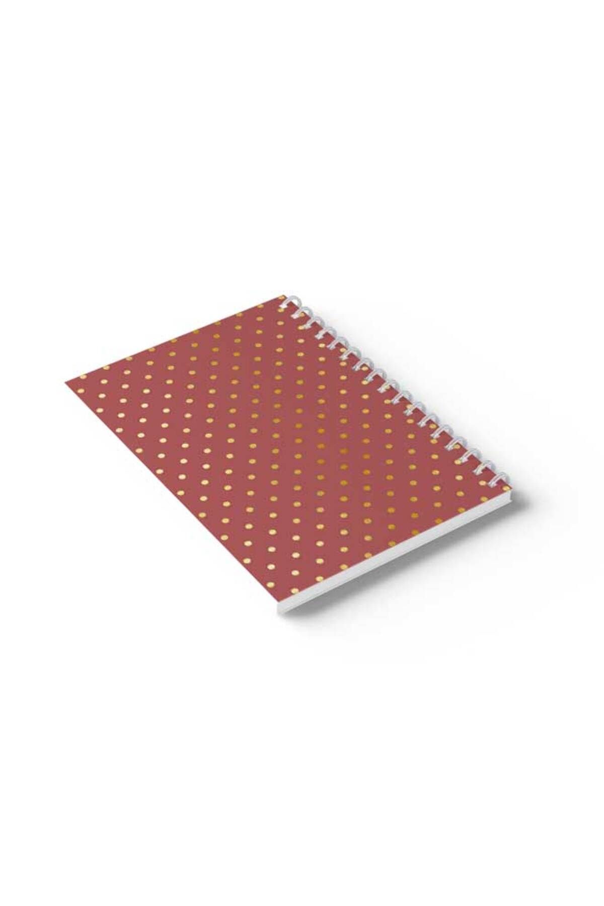 LOWHA-Spiral Notebook with Front and Back Hard Covers Featuring Dots Design 6
