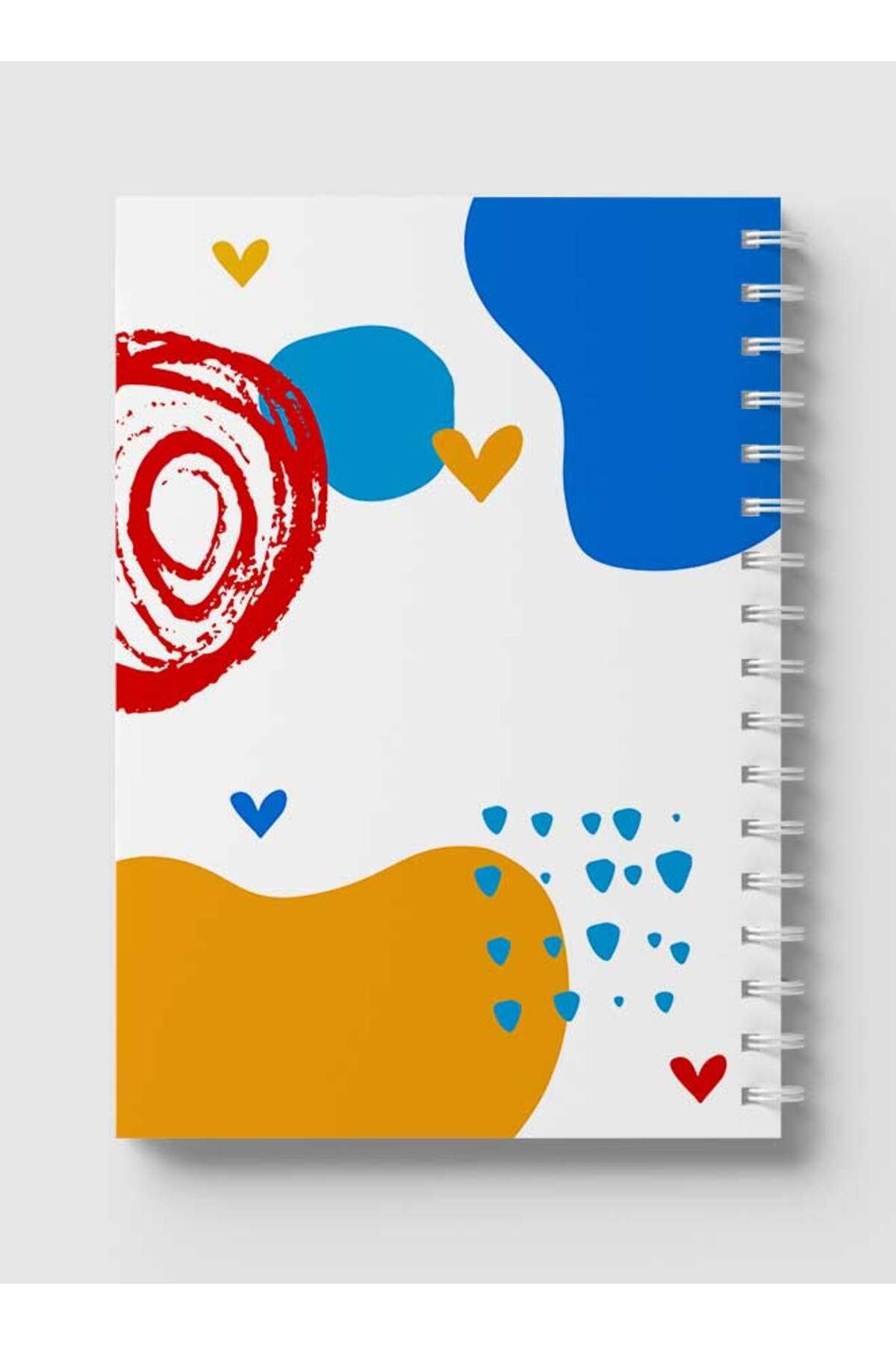 LOWHA-Spiral Notebook with Front and Back Hard Covers Featuring Creative Shapes Design 5