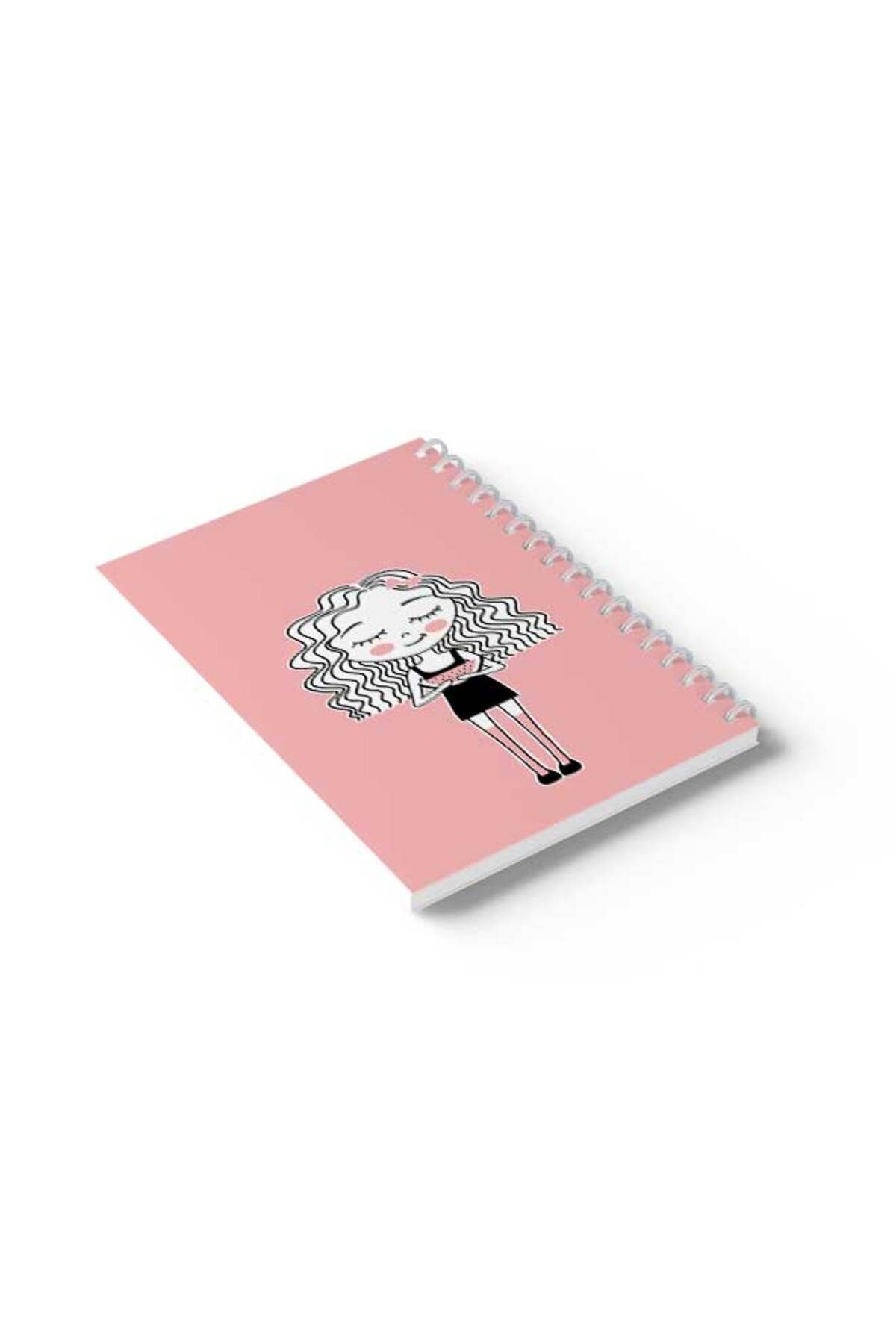 LOWHA-Spiral Notebook with Front and Back Hard Covers Featuring Girl with Wtermelon Design 6
