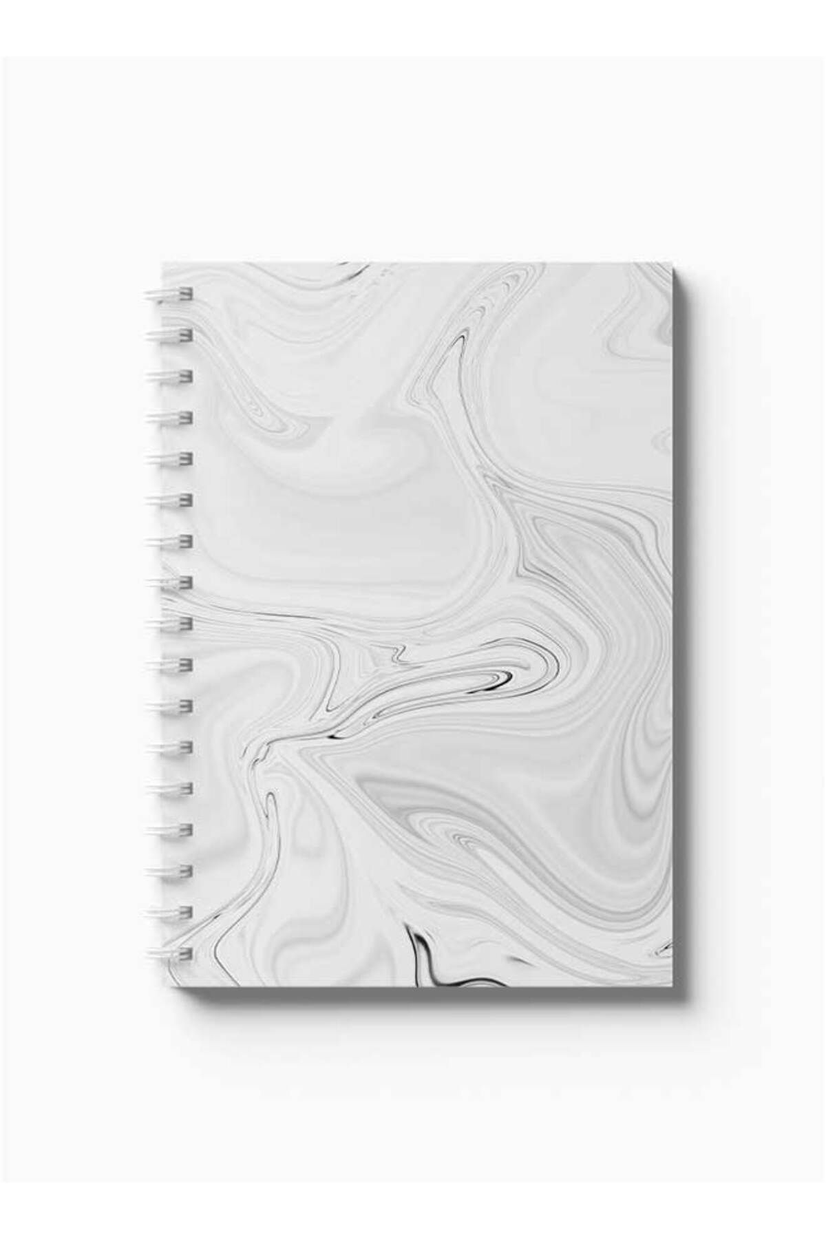 LOWHA-Spiral Notebook with Front and Back Hard Covers Featuring Marble Design 5