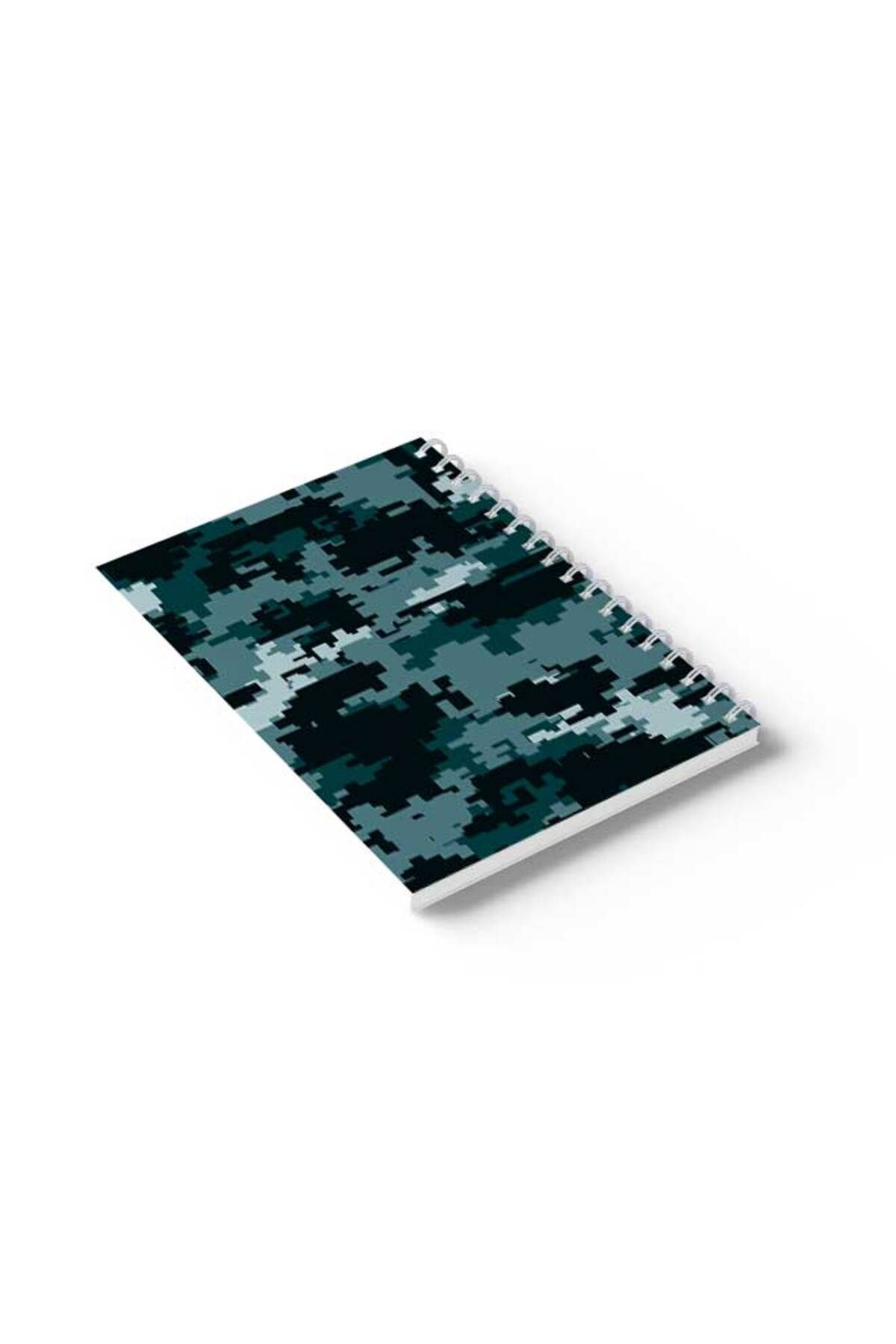 LOWHA-Spiral Notebook with Front and Back Hard Covers Featuring Pixel Design 6