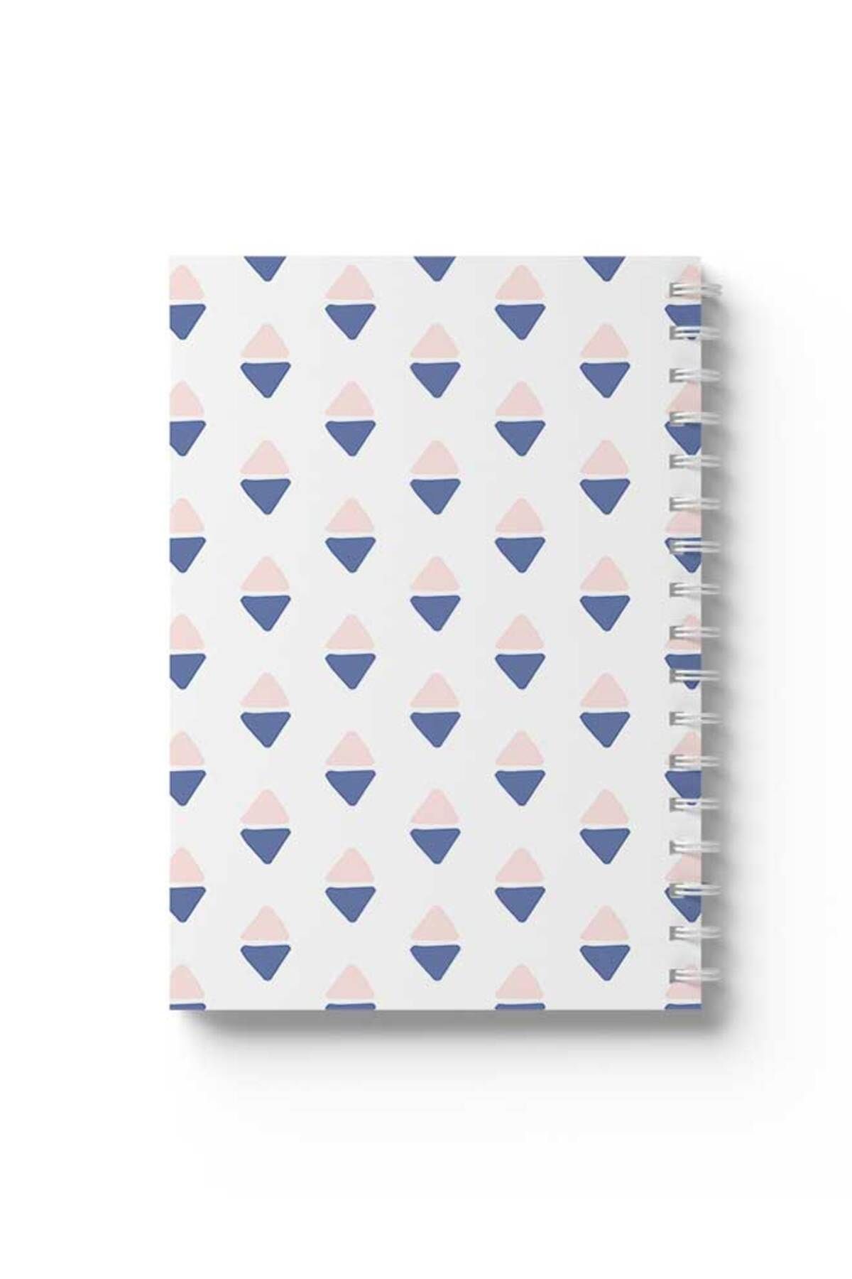 LOWHA-Spiral Notebook with Front and Back Hard Covers Featuring Shapes Design 1