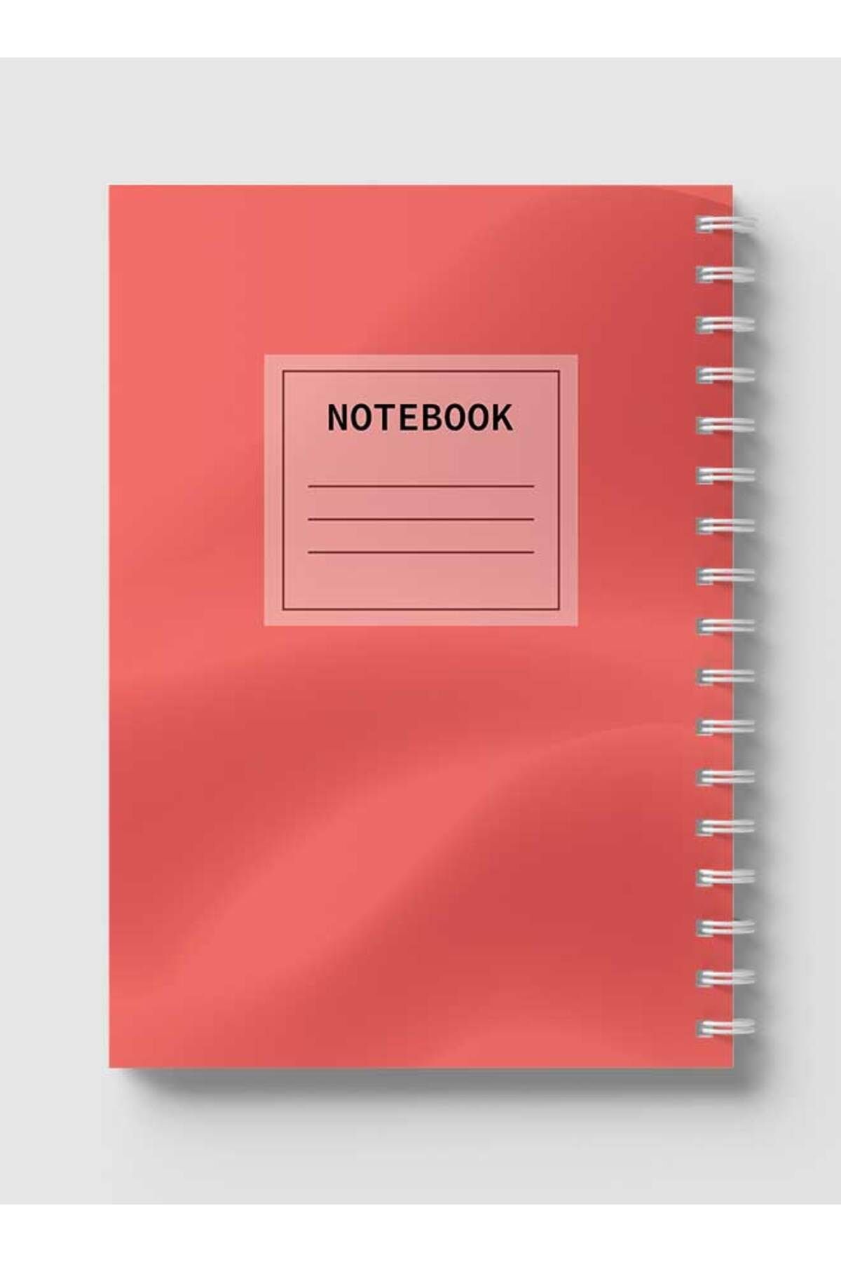 LOWHA-Spiral Notebook with Front and Back Hard Covers Featuring Minimalist Gradient Design 5