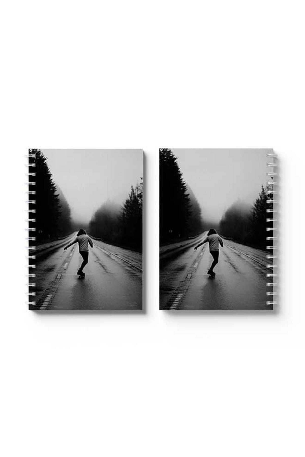 LOWHA-Spiral Notebook with Front and Back Hard Covers Featuring Dancing in the Street Design 4
