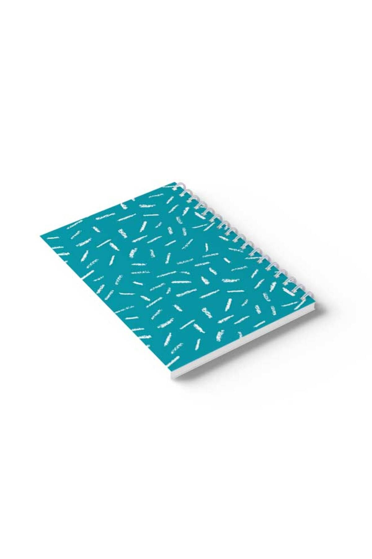 LOWHA-Spiral Notebook with Front and Back Hard Covers Featuring White Strokes Design 6