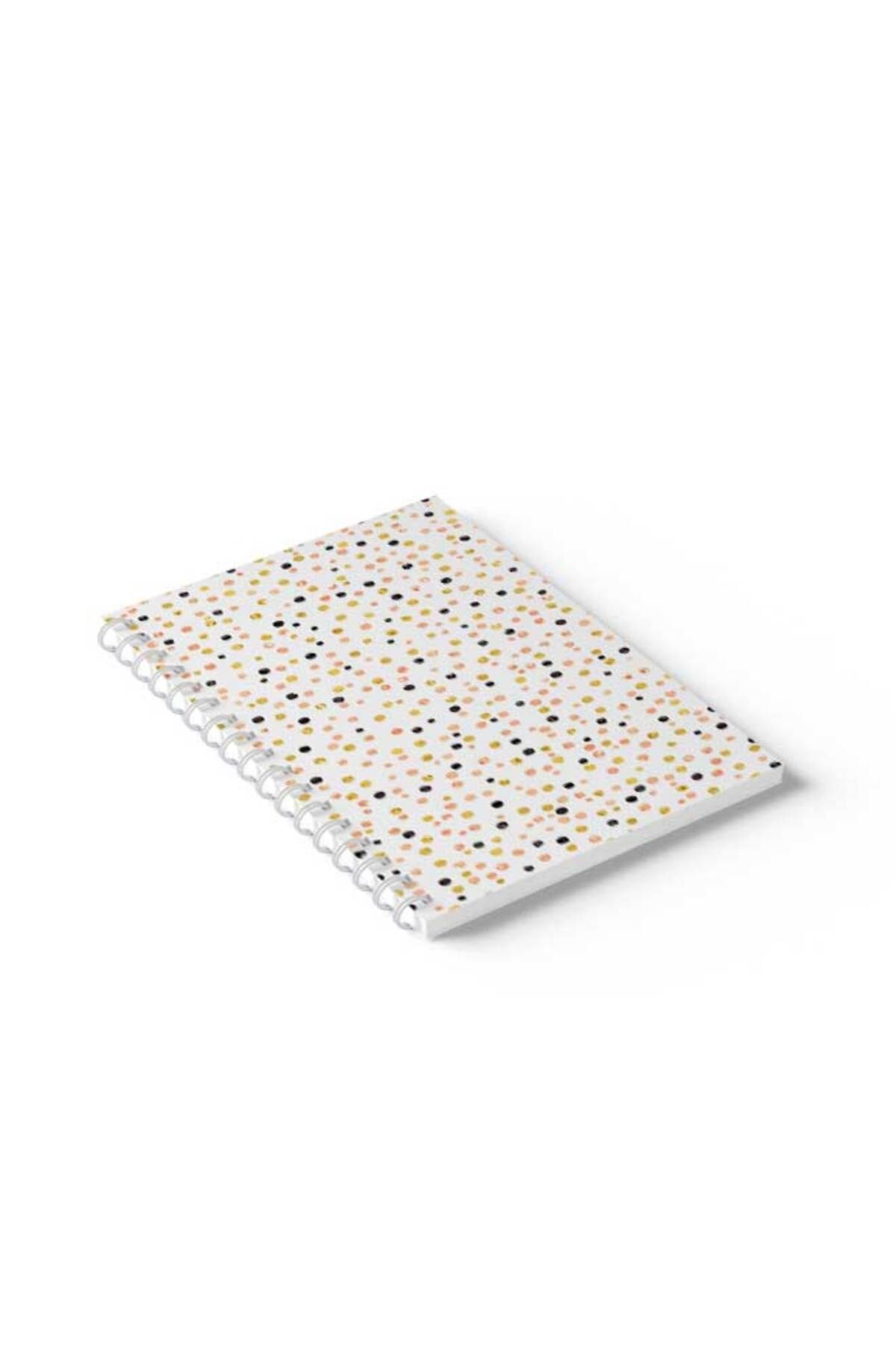 LOWHA-Spiral Notebook with Front and Back Hard Covers Featuring Colourful Dots Design 2