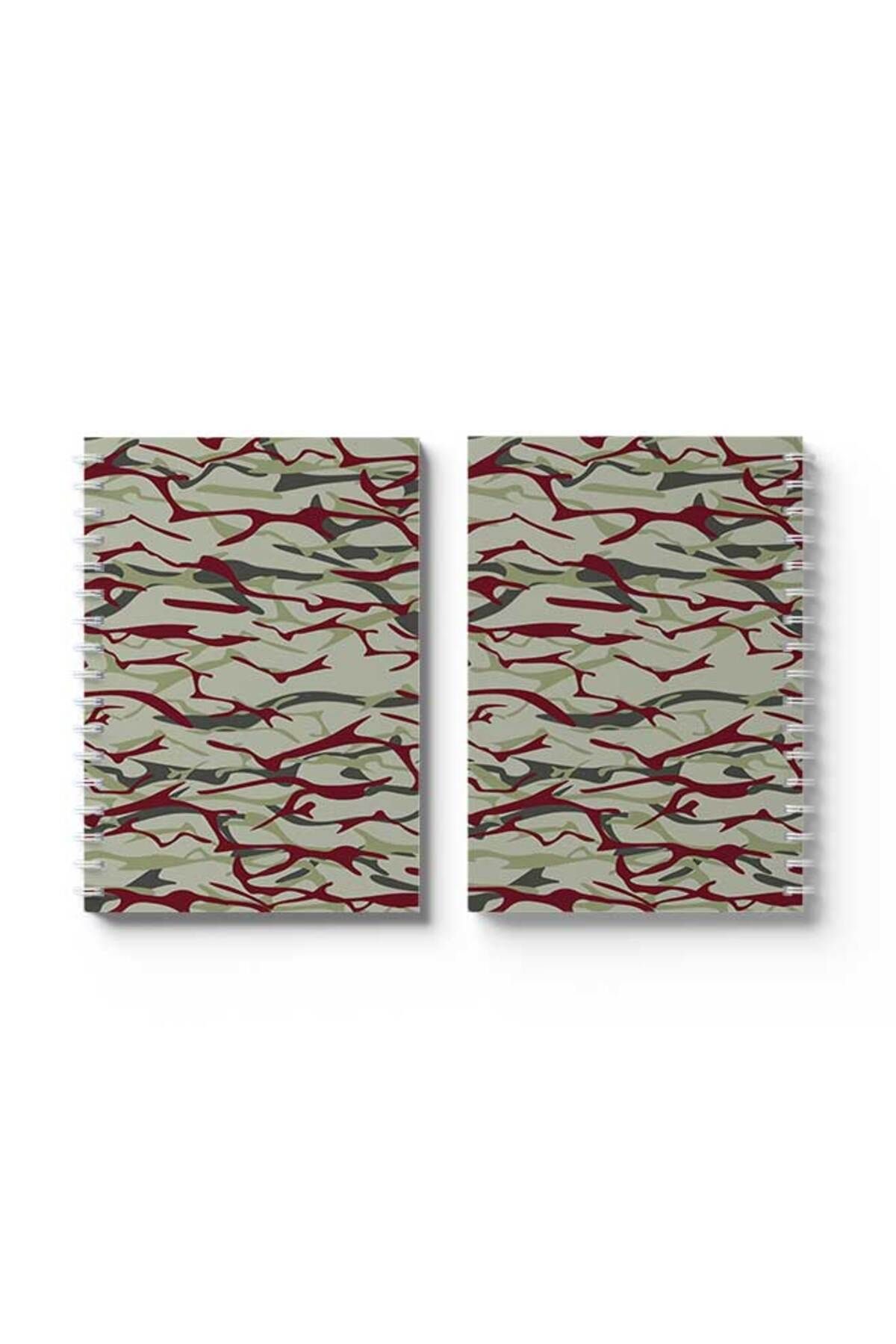 LOWHA-Spiral Notebook with Front and Back Hard Covers Featuring Shapes Design 4