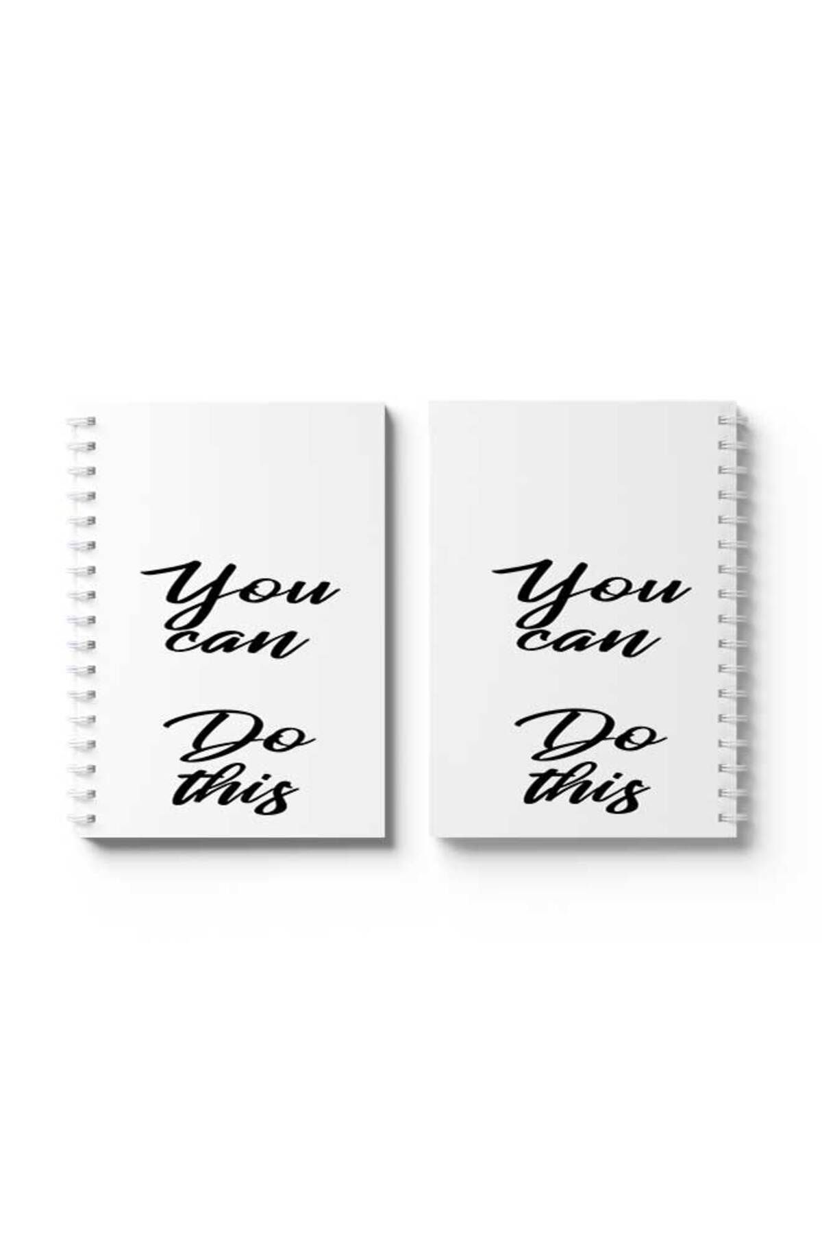 LOWHA-Spiral Notebook with Front and Back Hard Covers Featuring You Can Do This Design 4