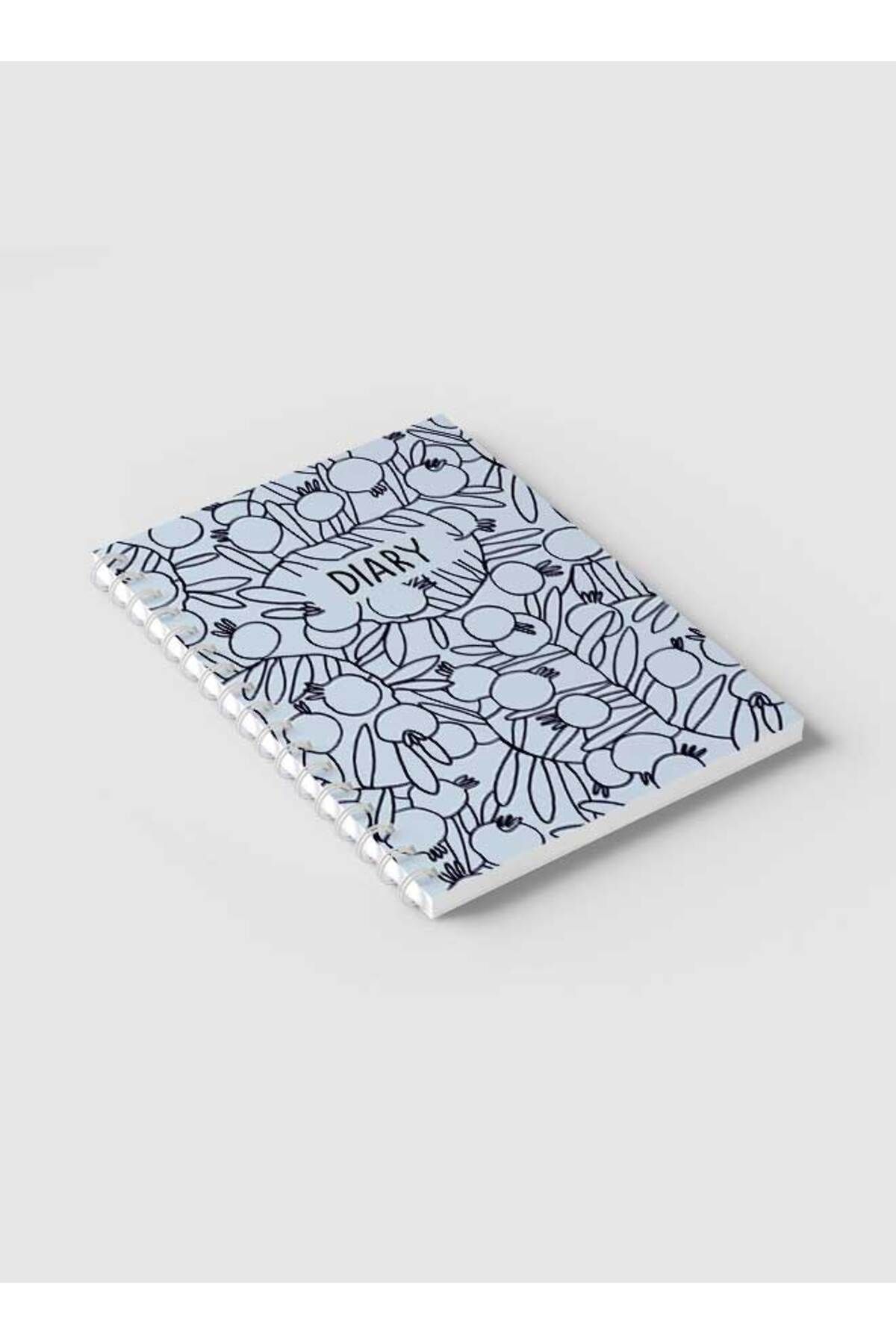 LOWHA-Spiral Notebook with Front and Back Hard Covers Featuring Pomegranates Branches Drawing Design 2
