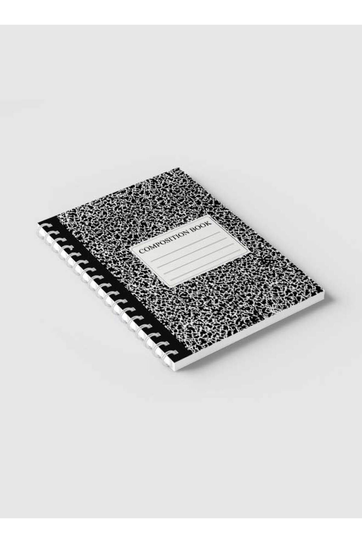 LOWHA-Spiral Notebook with Front and Back Hard Covers Featuring Composition Book Design 2
