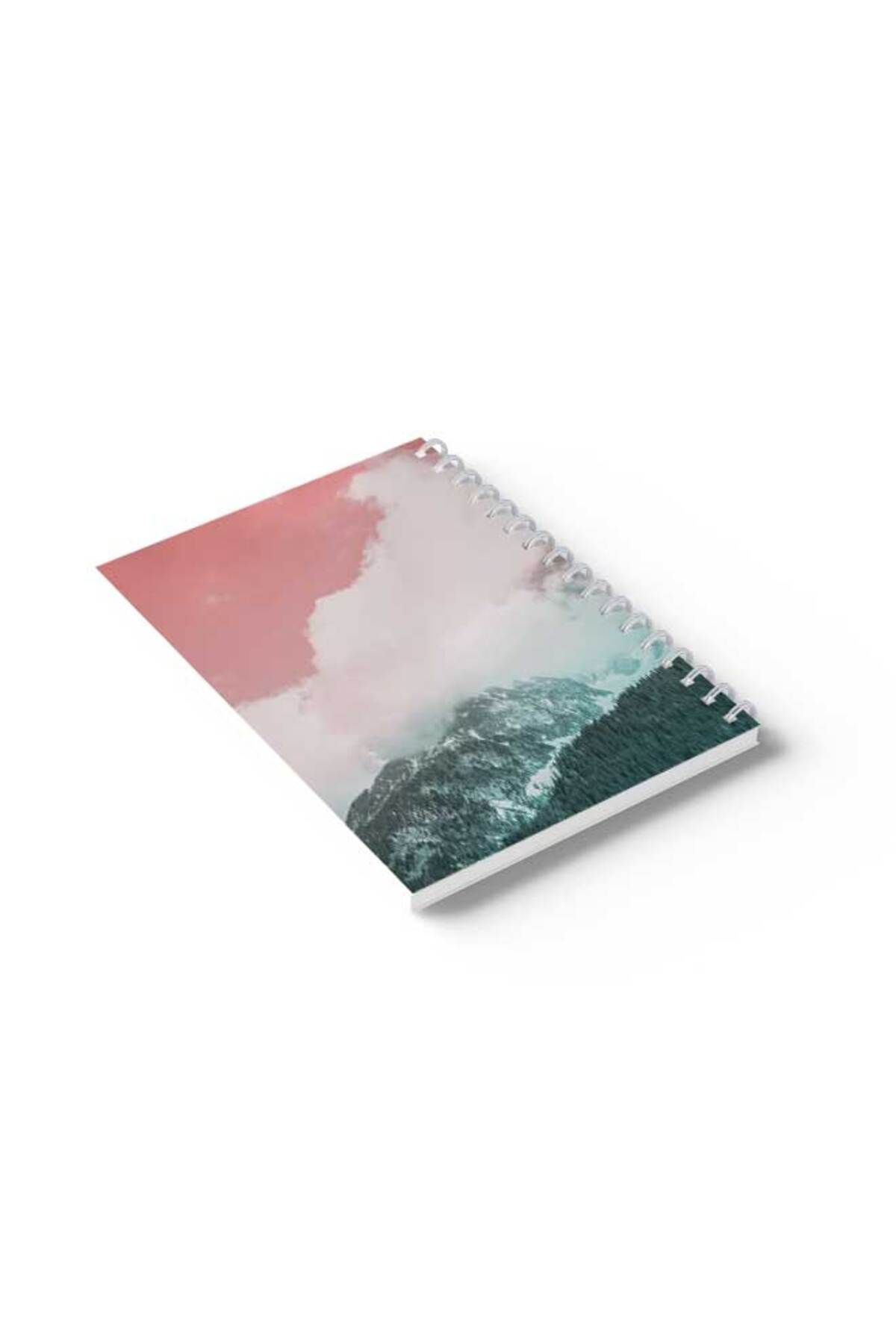 LOWHA-Spiral Notebook with Front and Back Hard Covers Featuring Mountain Design 6