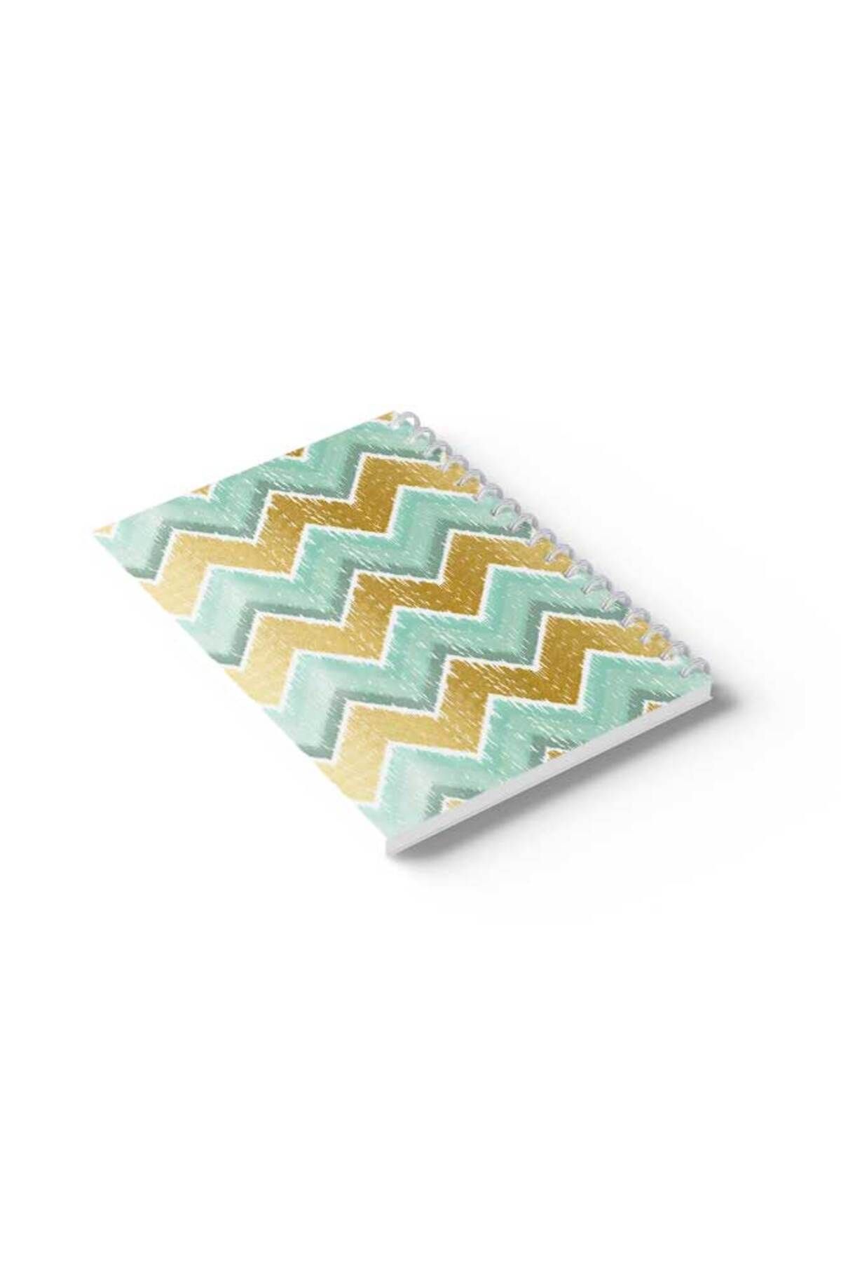LOWHA-Spiral Notebook with Front and Back Hard Covers Featuring Zig Zag Design 6