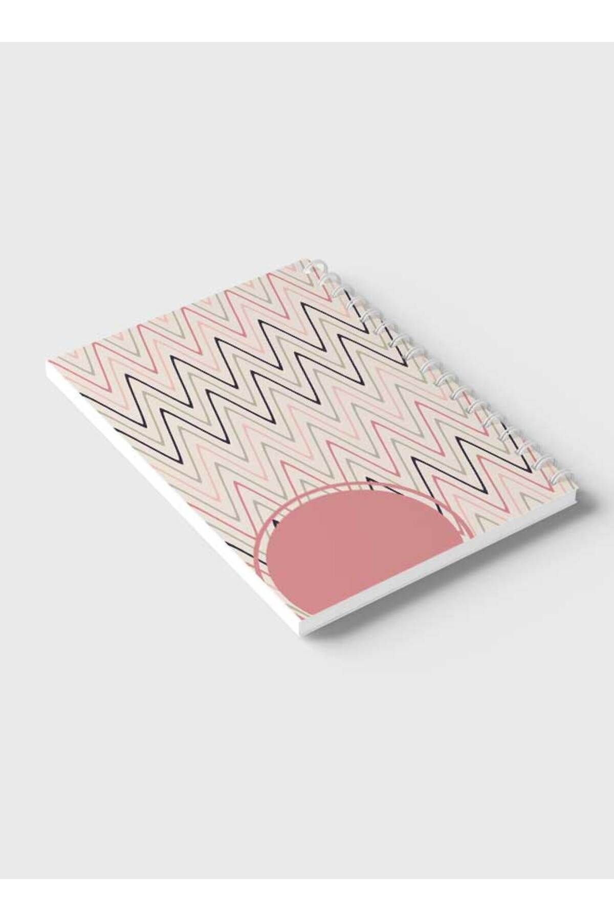 LOWHA-Spiral Notebook with Front and Back Hard Covers Featuring Graphic Waves Design 6