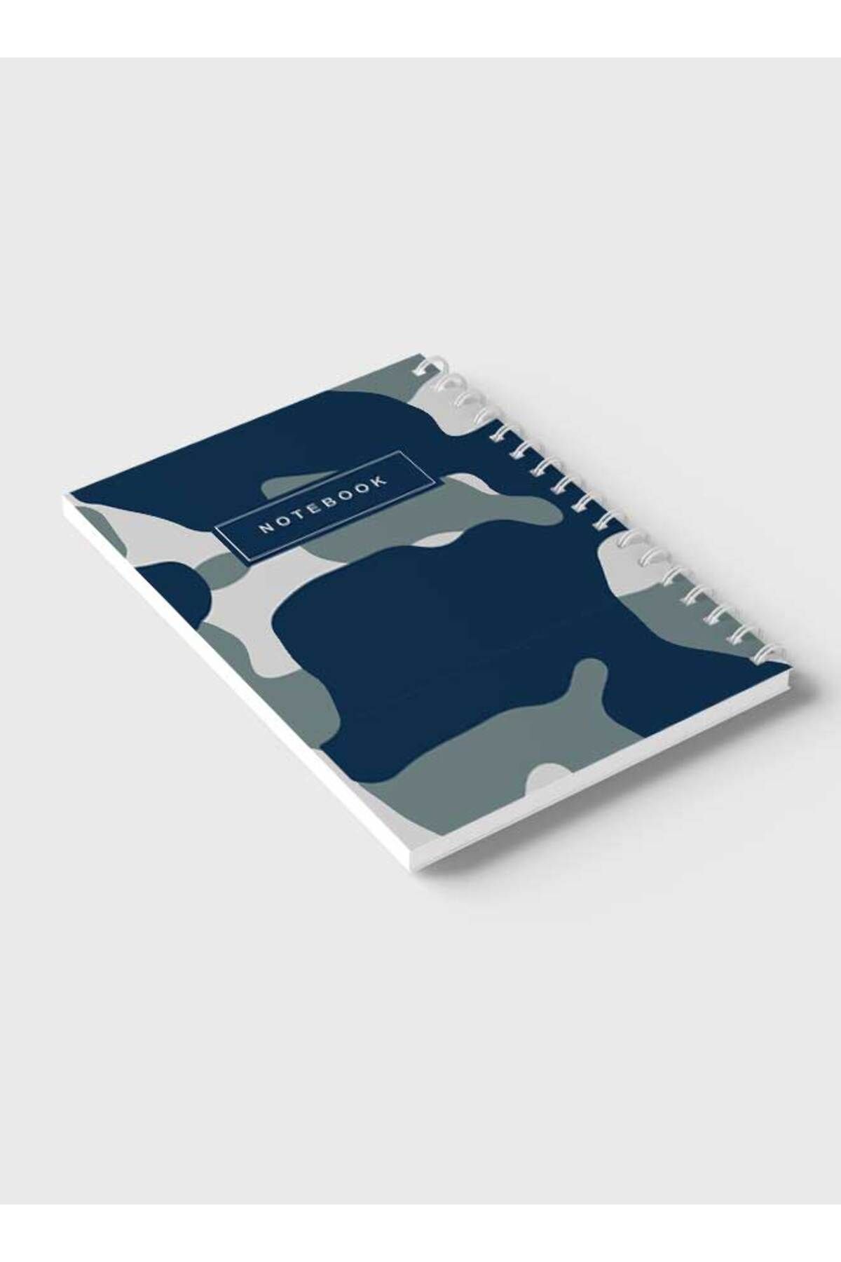 LOWHA-Spiral Notebook with Front and Back Hard Covers Featuring Army Camouflage Abstract Design 6