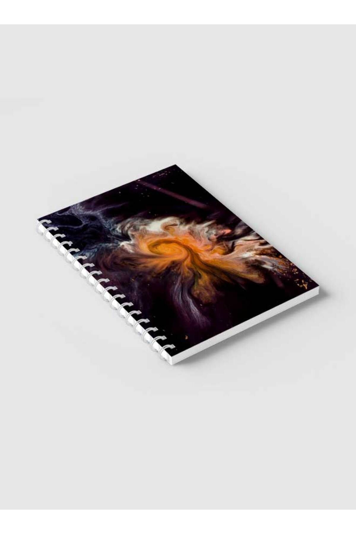LOWHA-Spiral Notebook with Front and Back Hard Covers Featuring Space Texture Design 2