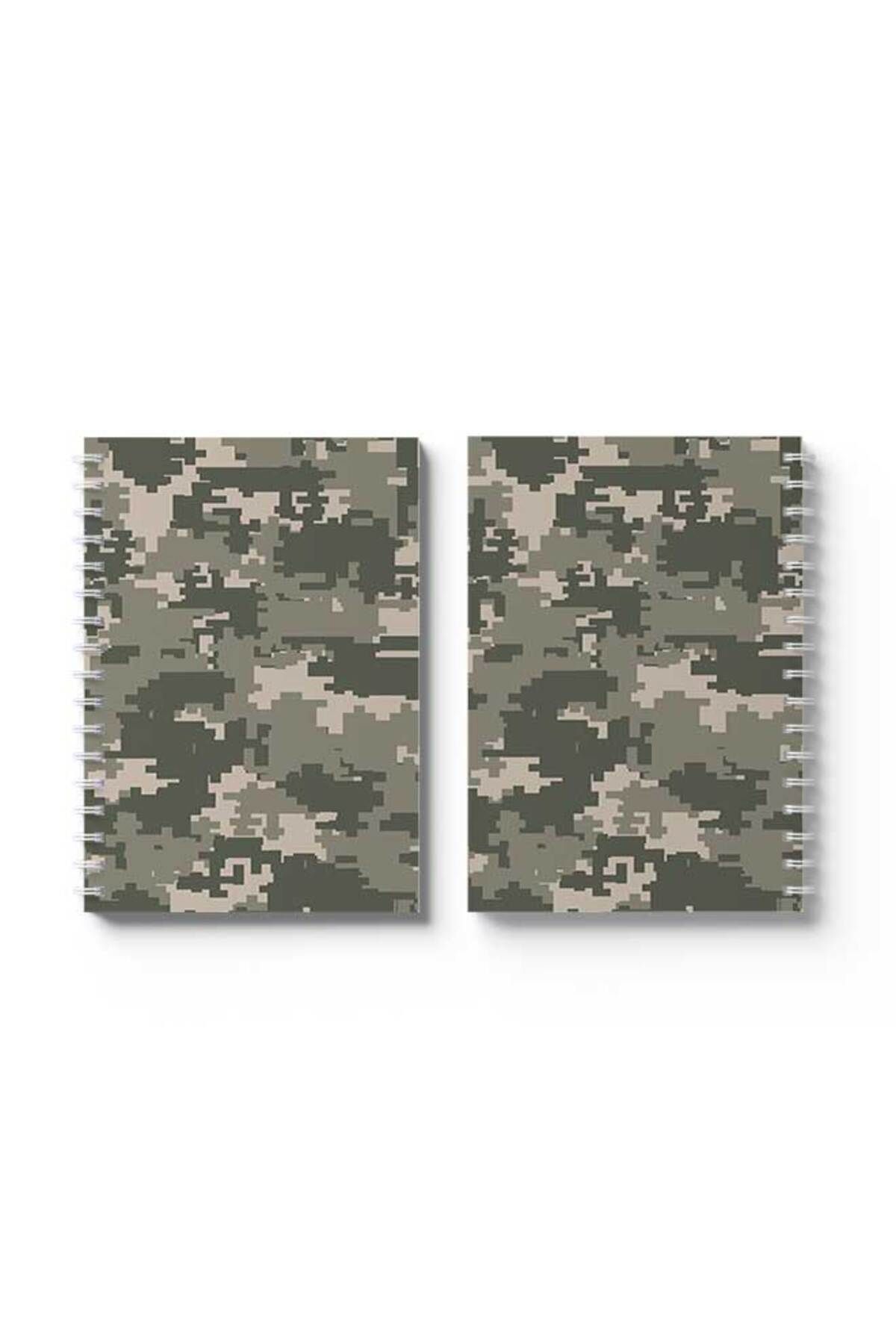 LOWHA-Spiral Notebook with Front and Back Hard Covers Featuring Pixels Design 4
