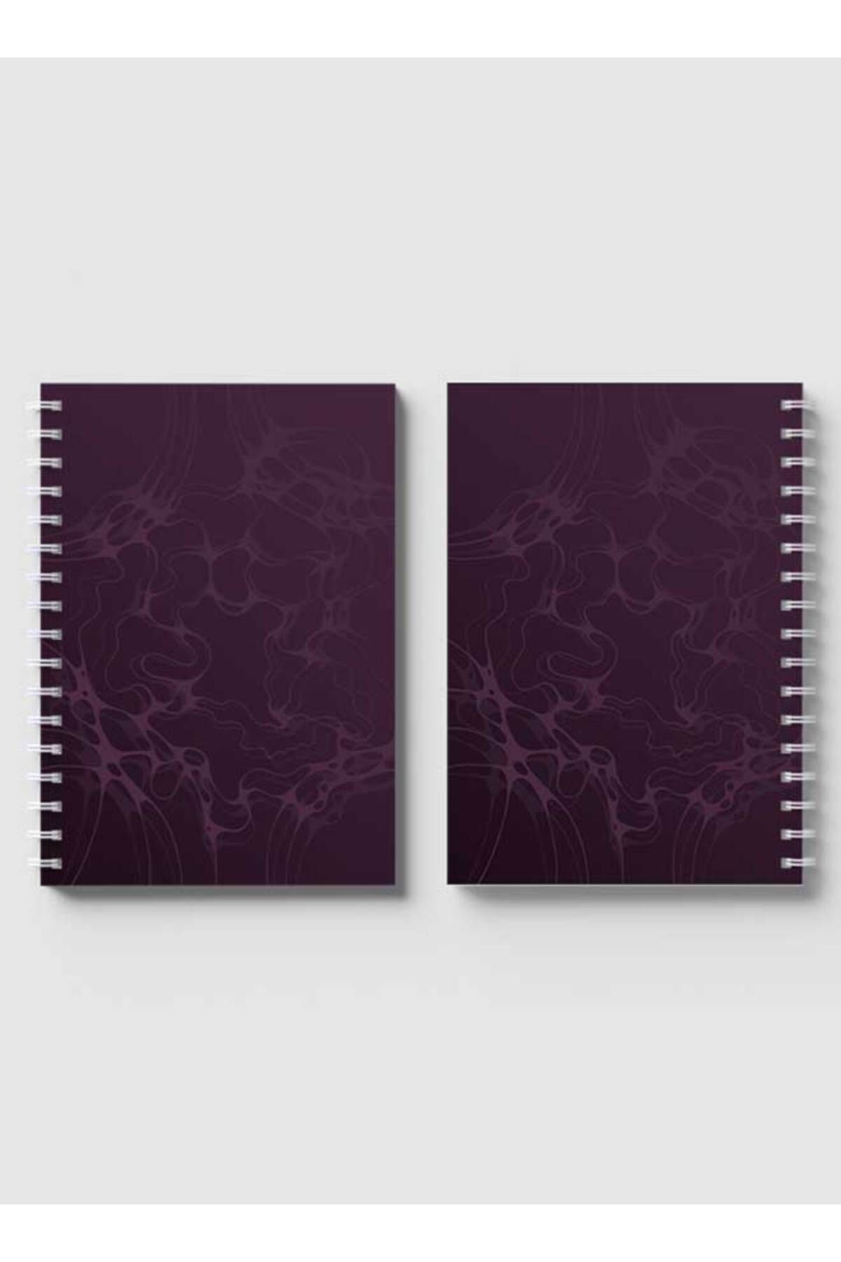 LOWHA-Spiral Notebook with Front and Back Hard Covers Featuring Abstract Water Effect Design 4
