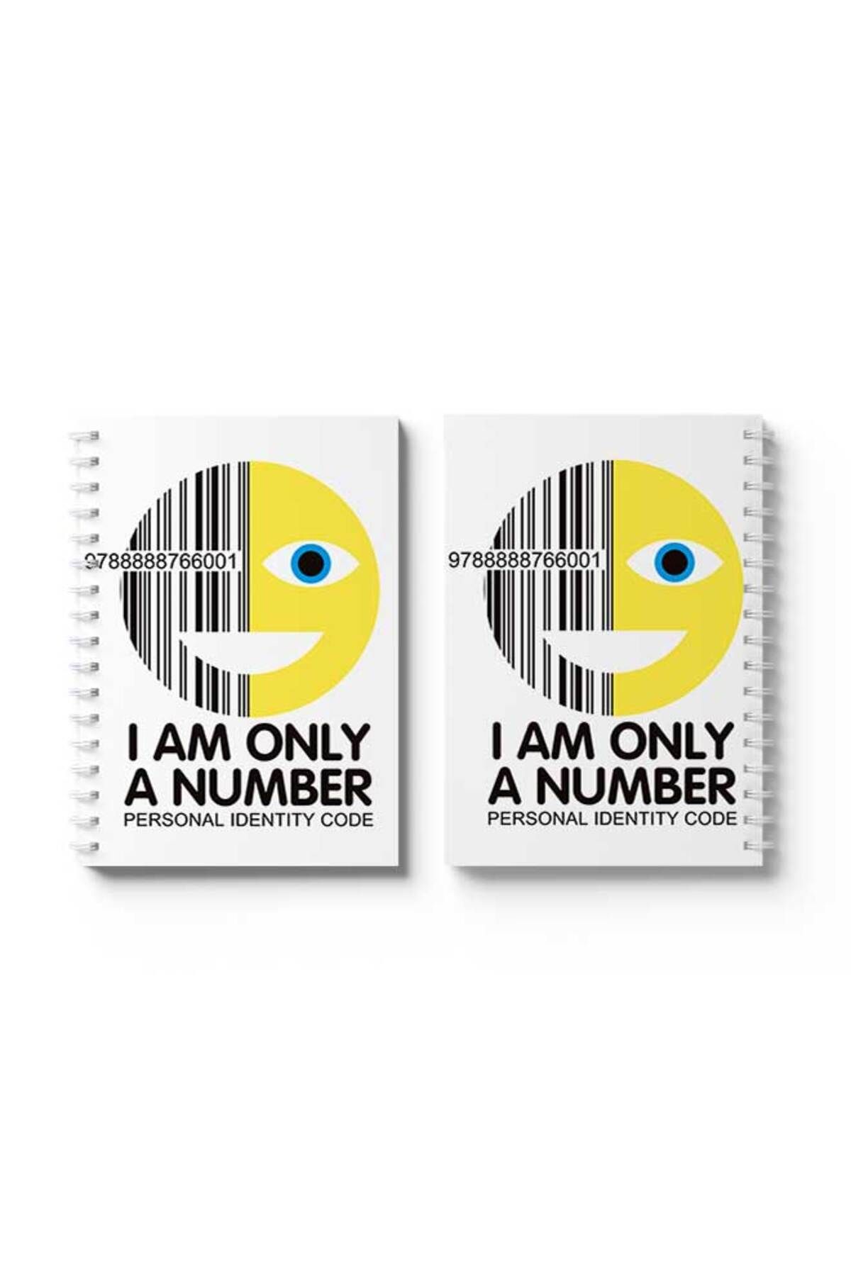 LOWHA-Spiral Notebook with Front and Back Hard Covers Featuring I Am Only A number Design 4