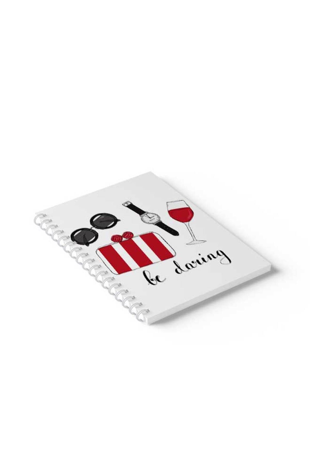 LOWHA-Spiral Notebook with Front and Back Hard Covers Featuring Be Daring Design 2